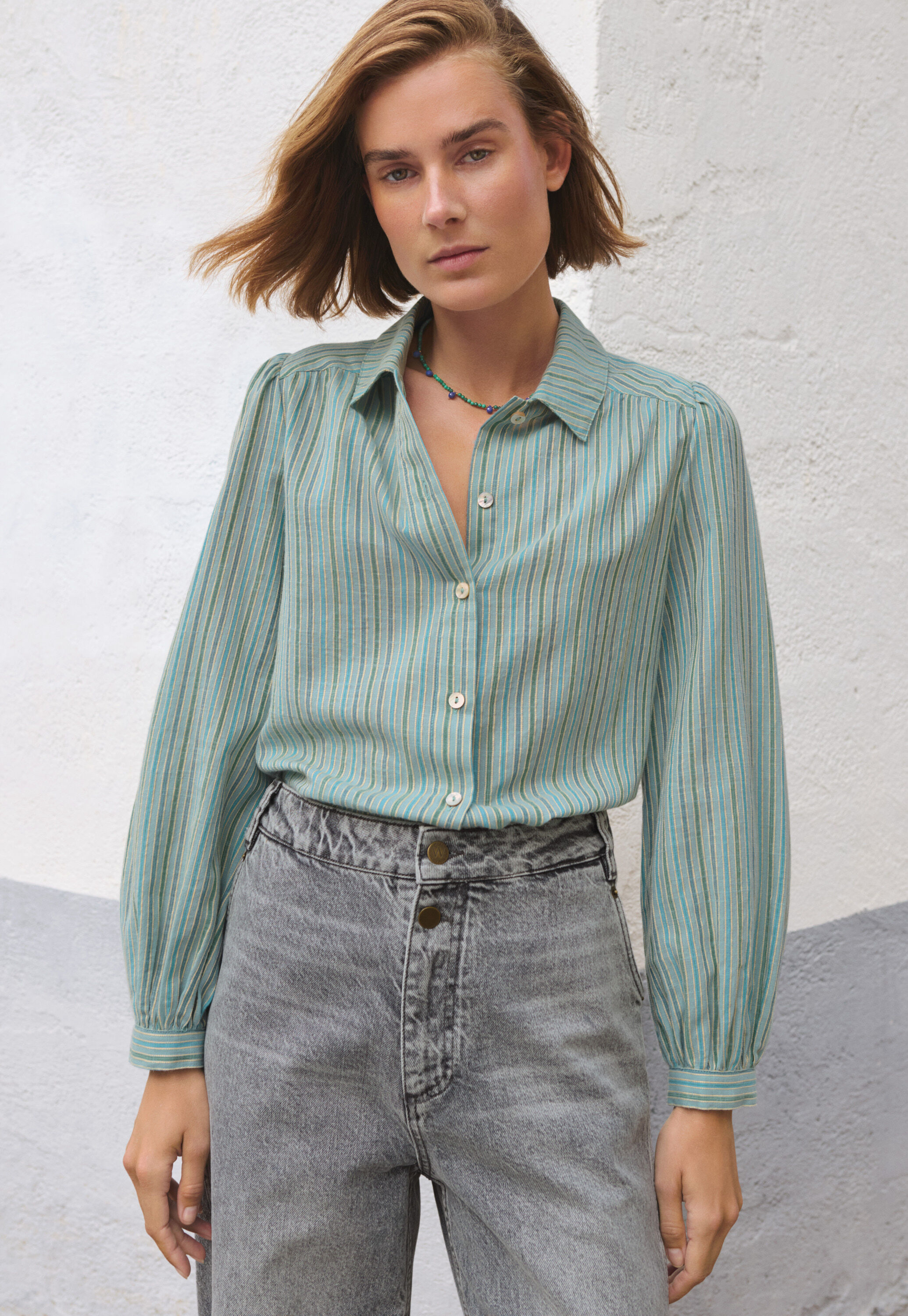 Bluse mit Biesen
