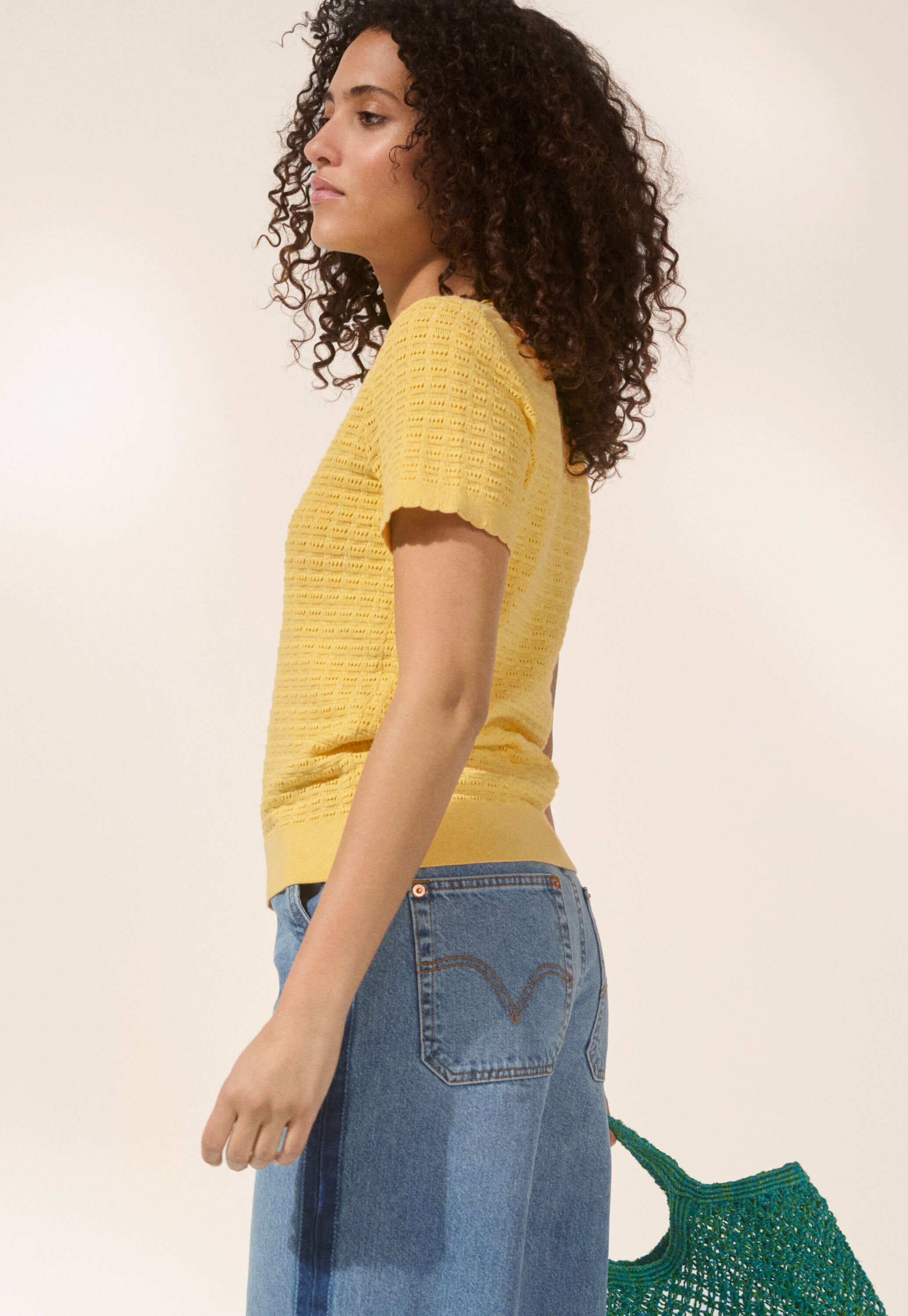 T-Shirt mit Maschendetails