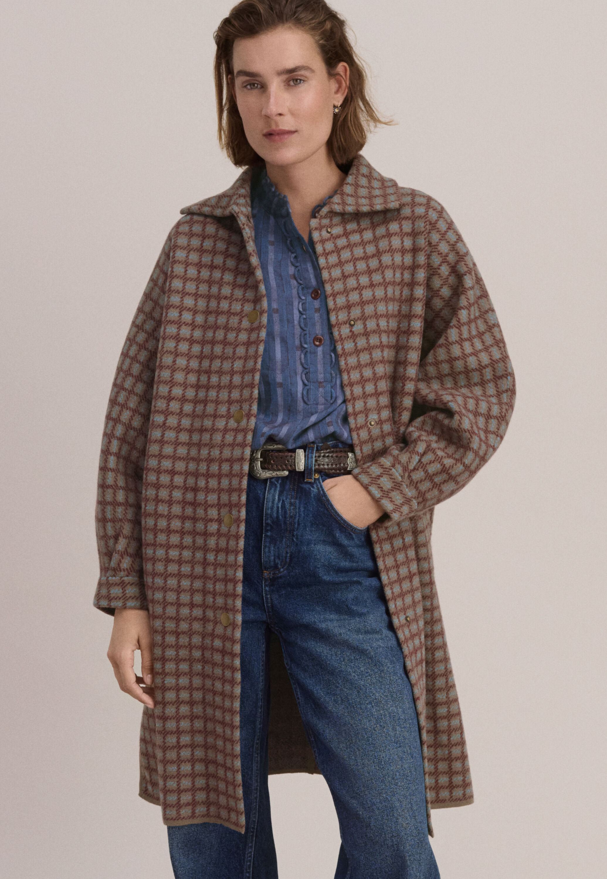 Karierte Jacke