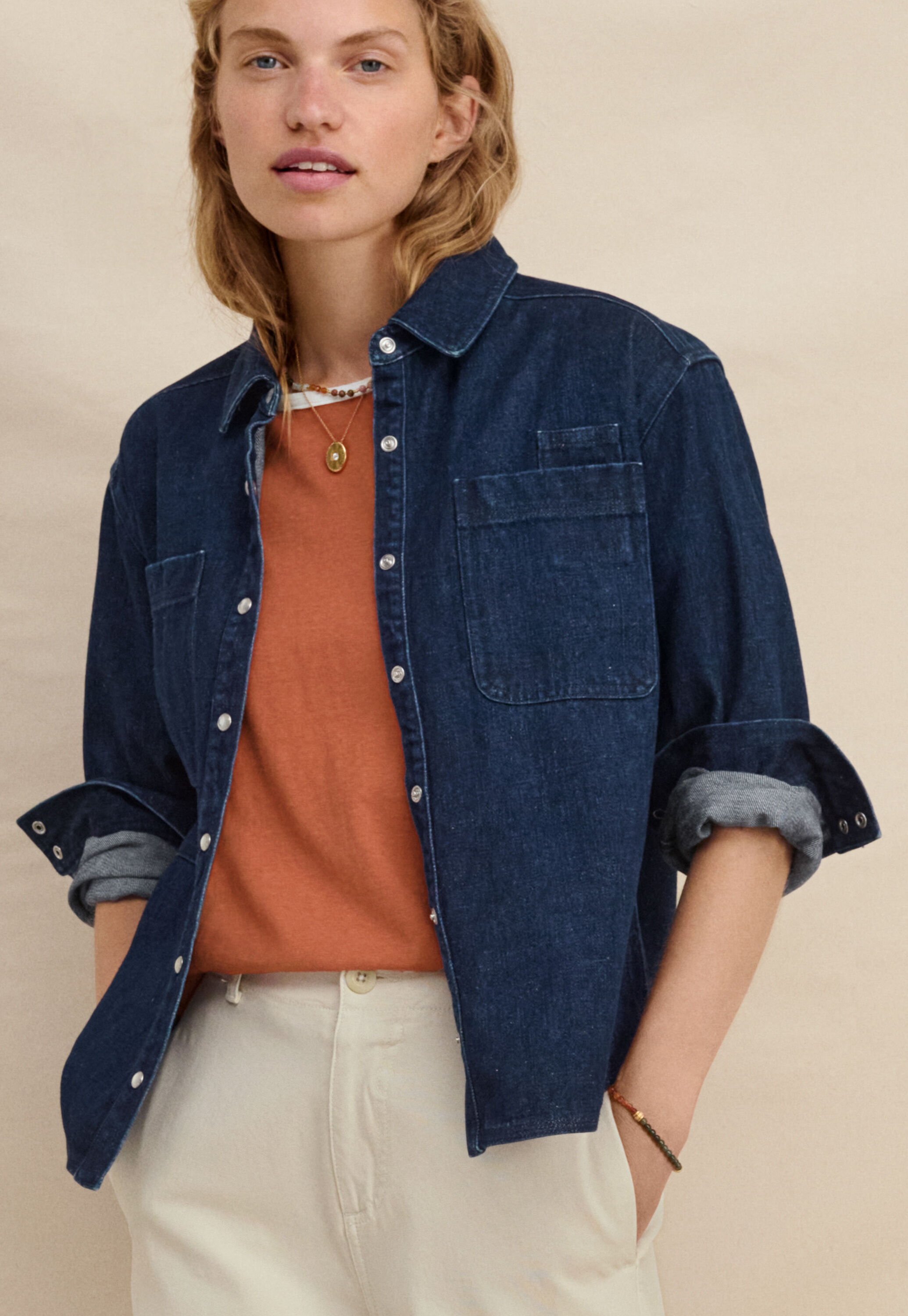 Hemd aus Denim