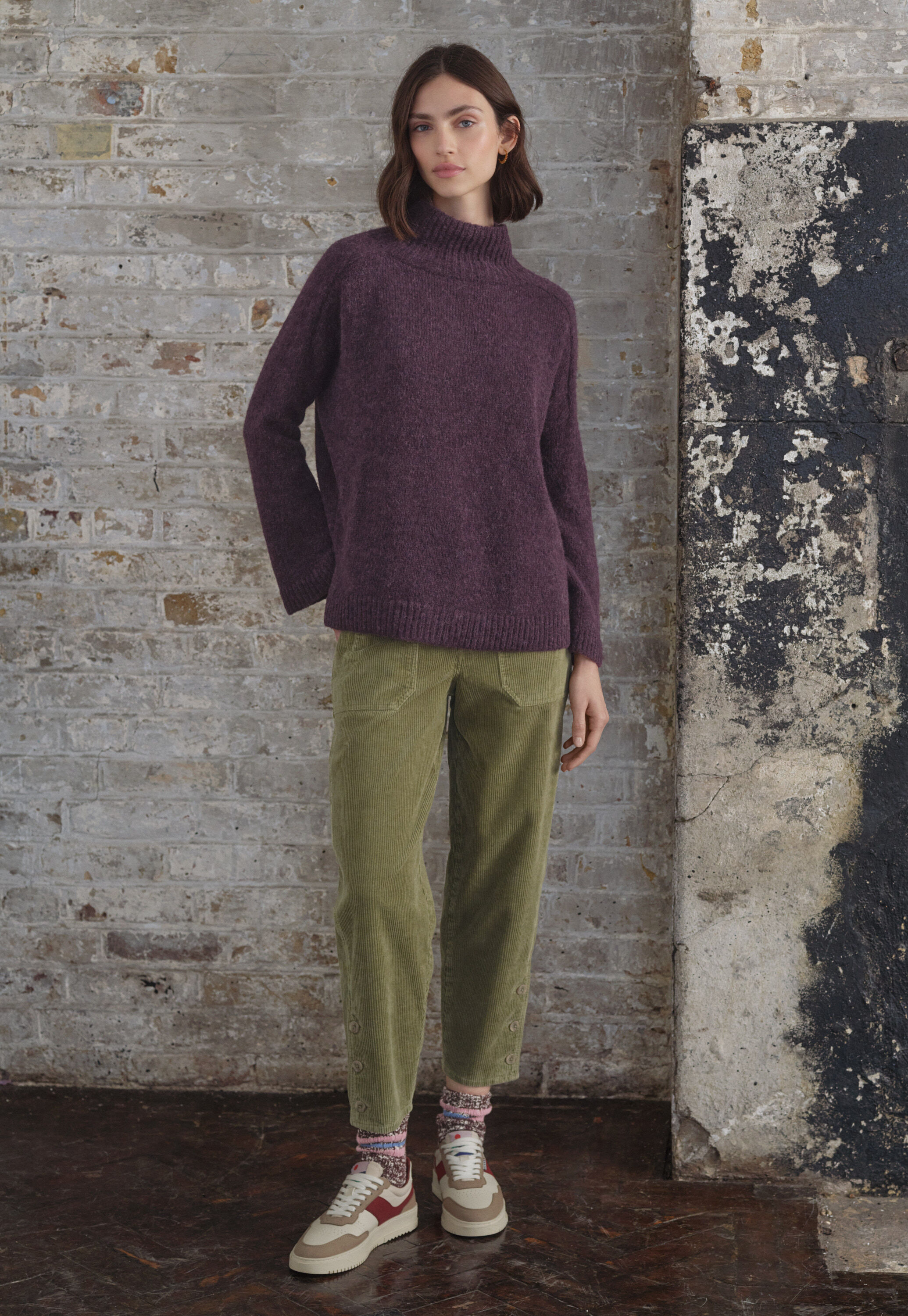 Pullover mit hohem Kragen
