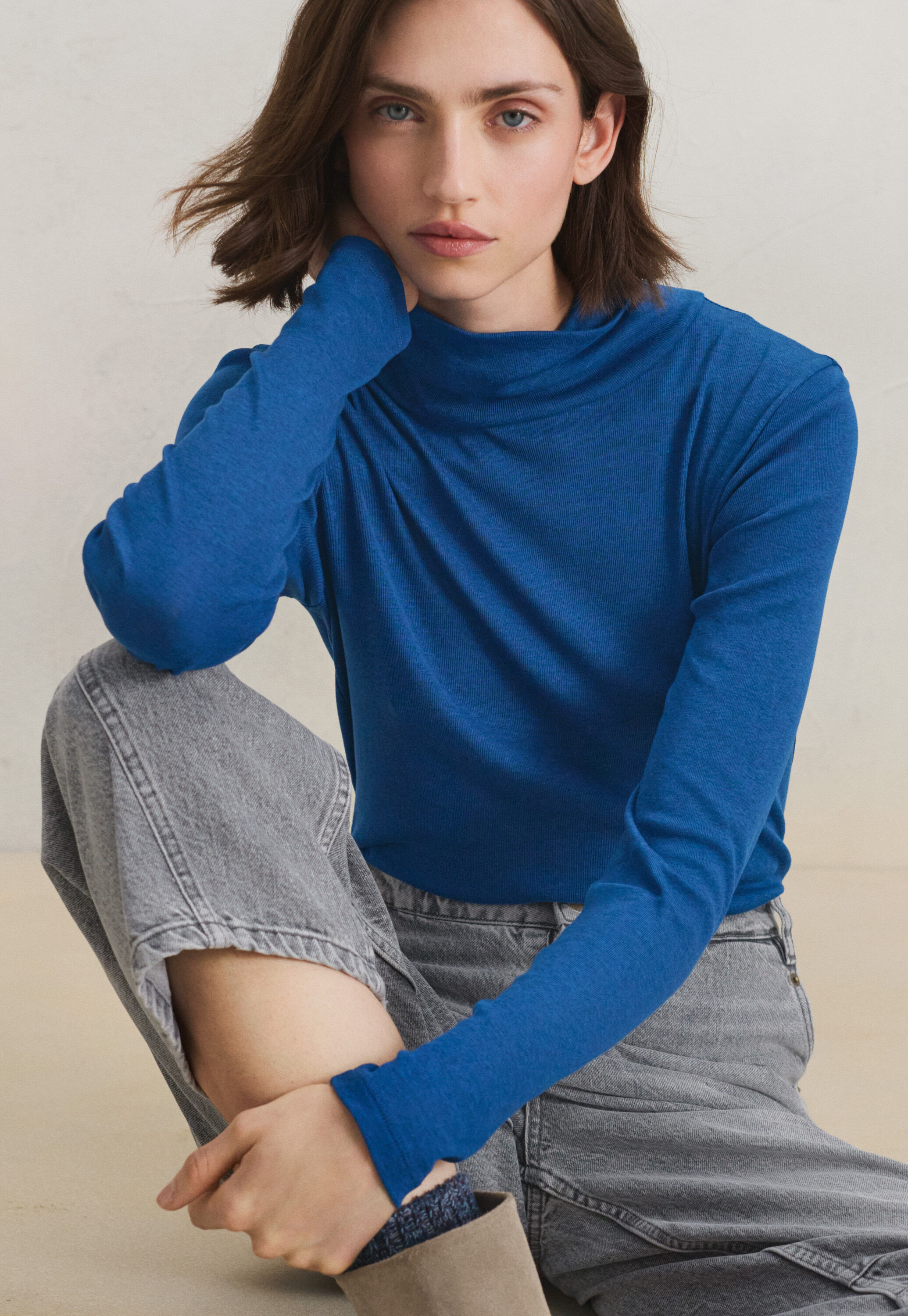 Bluse mit Biesen