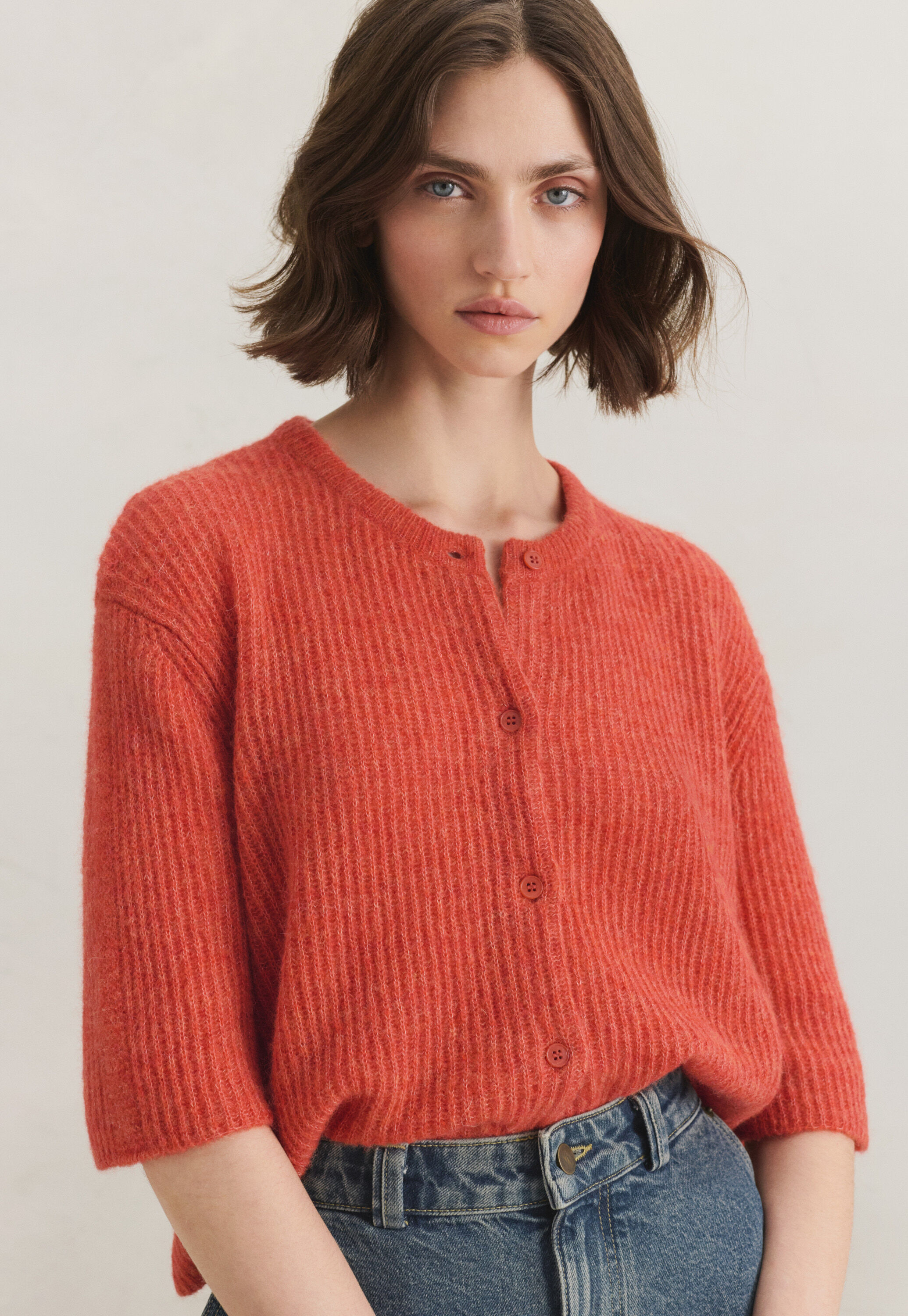 Kurz&auml;rmeliger Cardigan