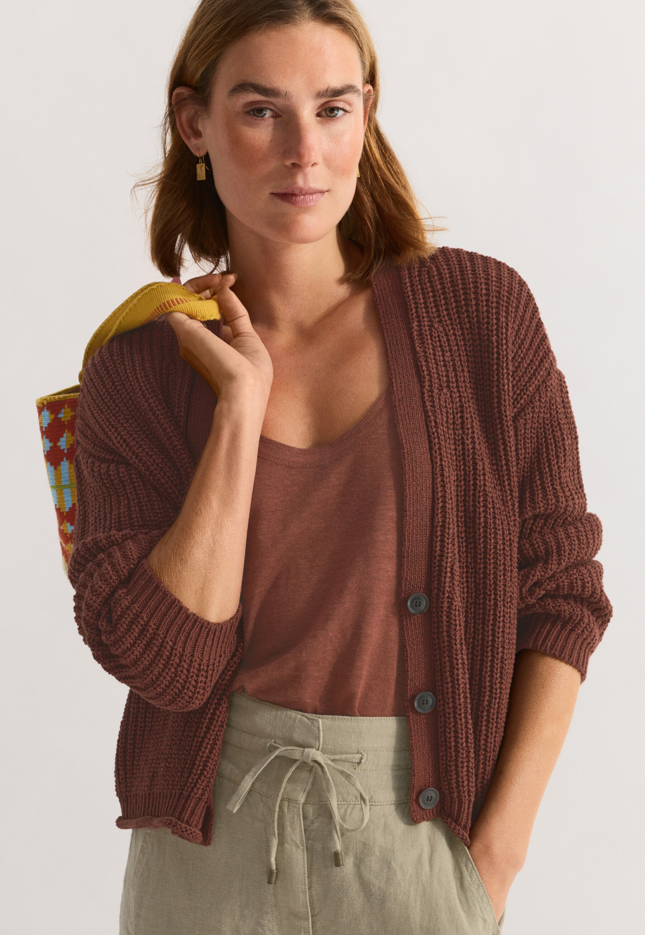 Cardigan mit V-Ausschnitt