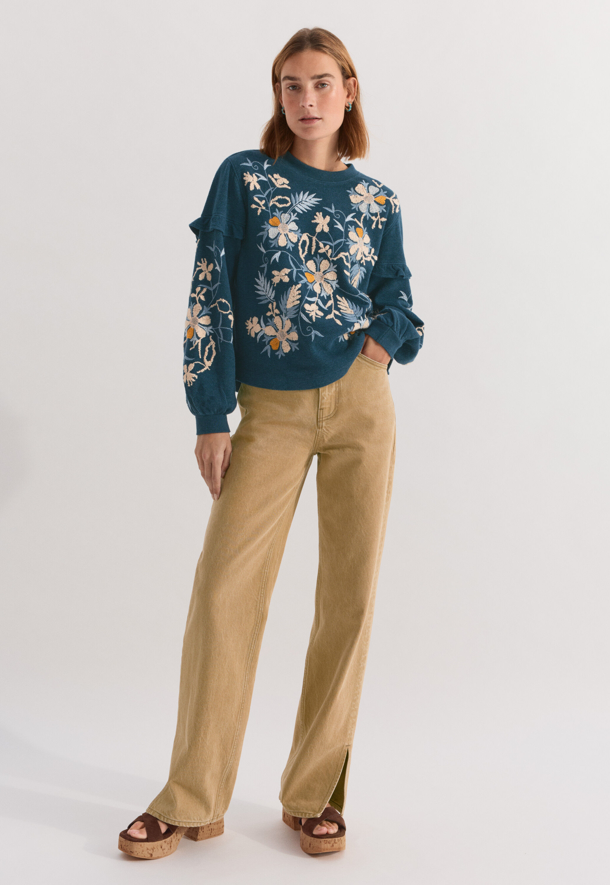 Besticktes Sweatshirt