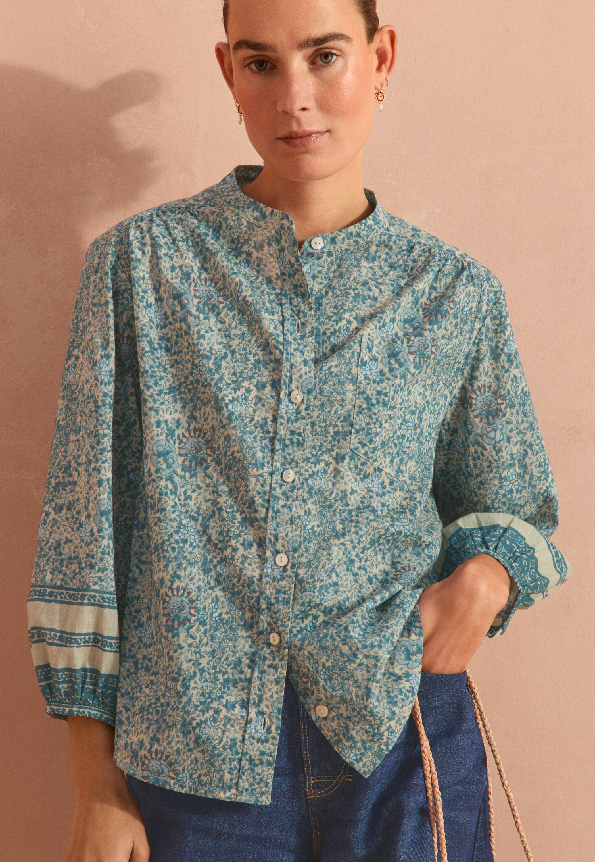 Boyfriend-Hemd mit Print