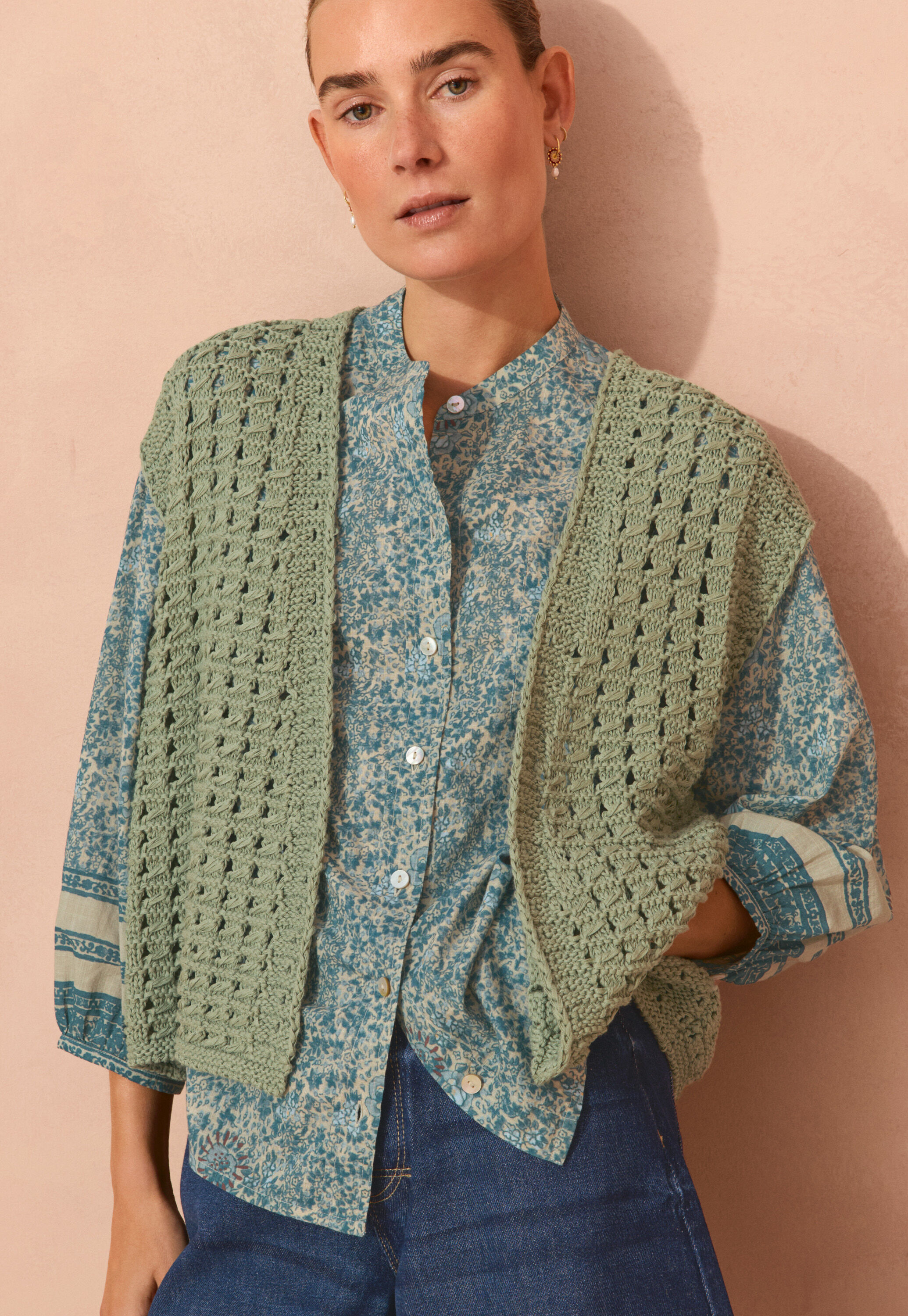 Boyfriend-Hemd mit Print