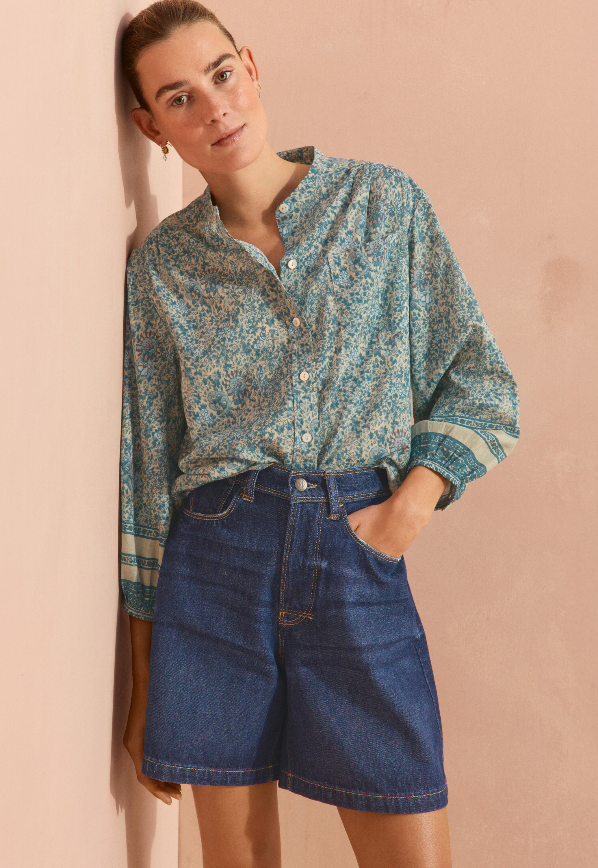 Boyfriend-Hemd mit Print