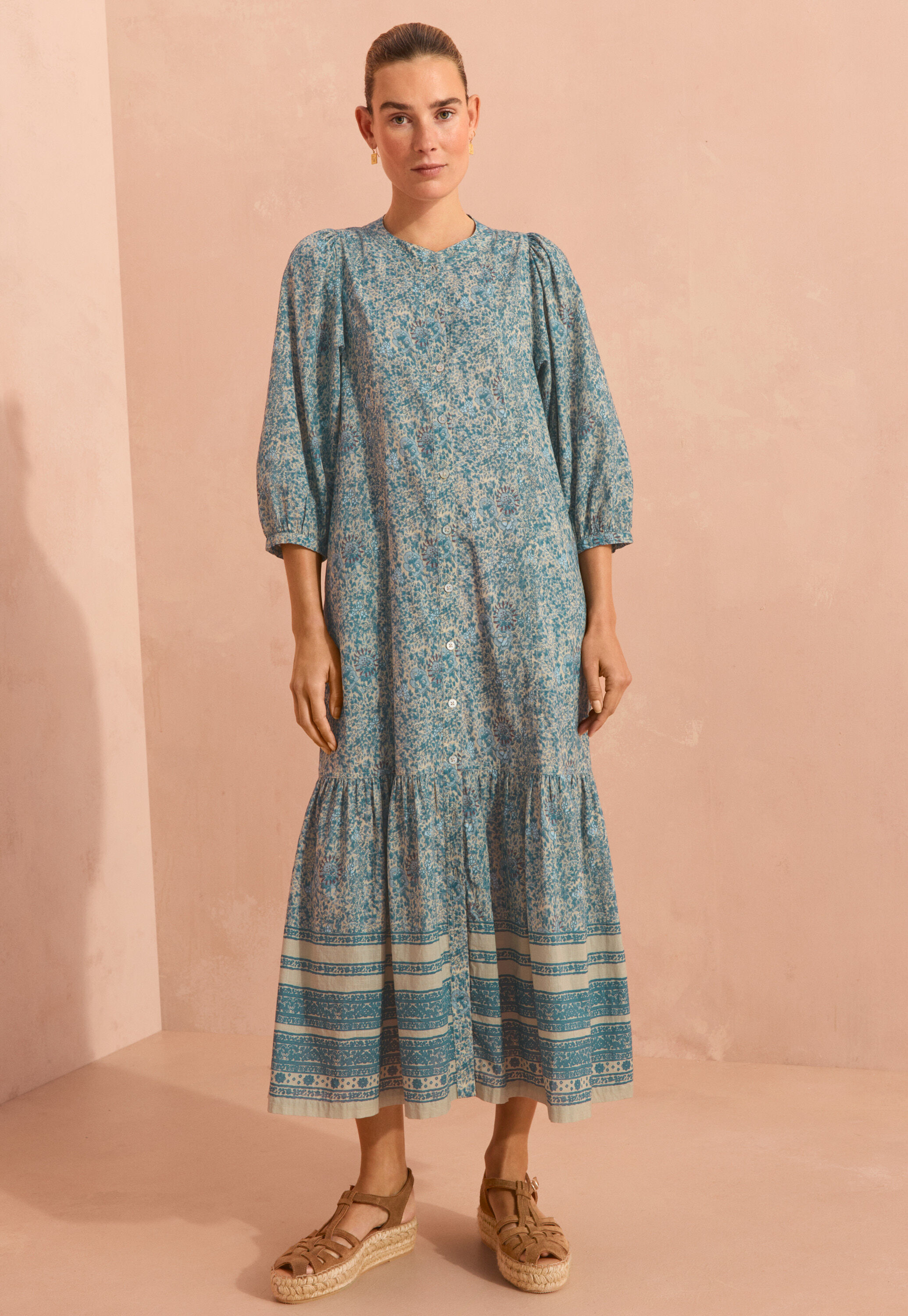 Boho-Kleid mit Bord&uuml;re