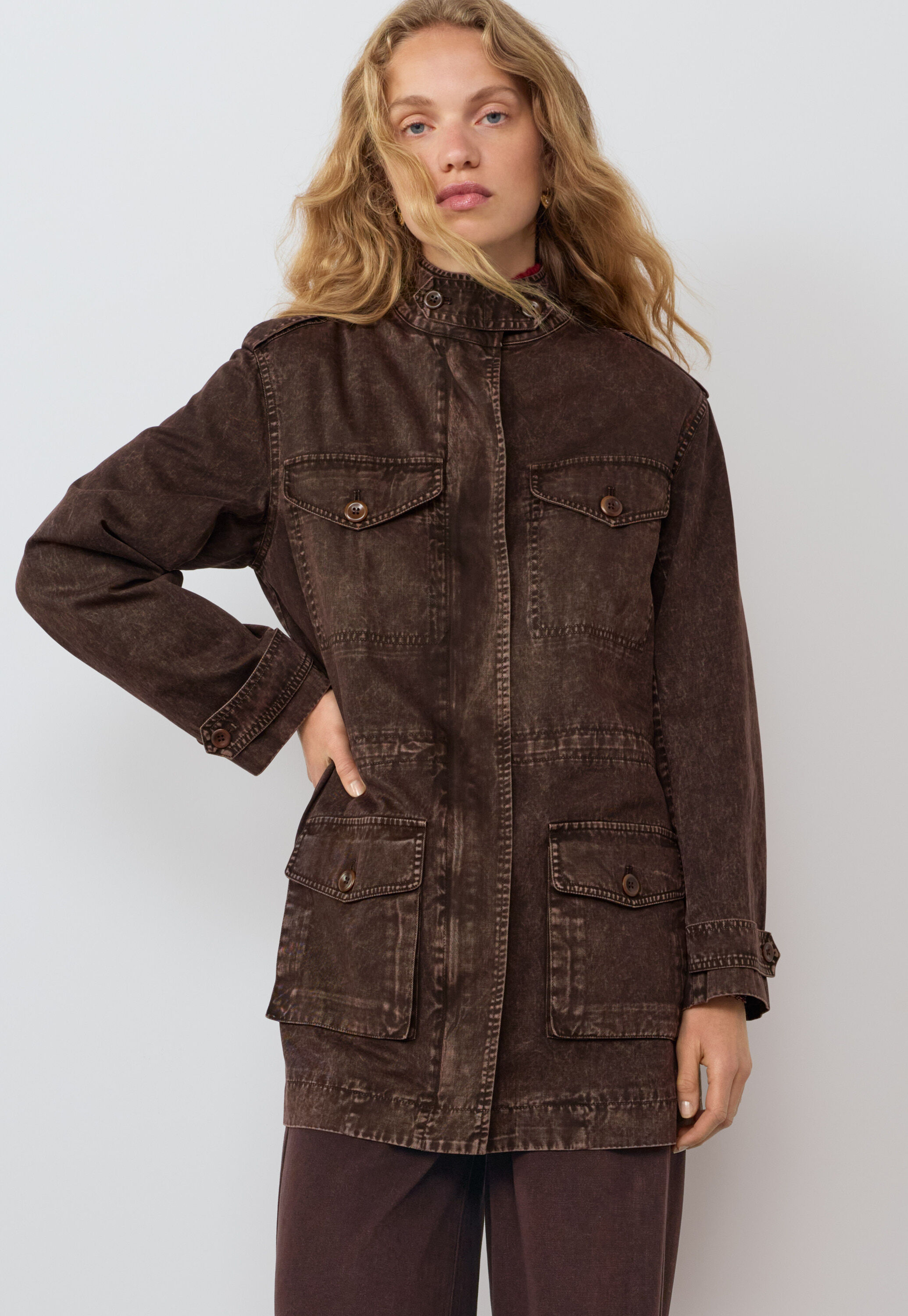 Jacke in Waschoptik