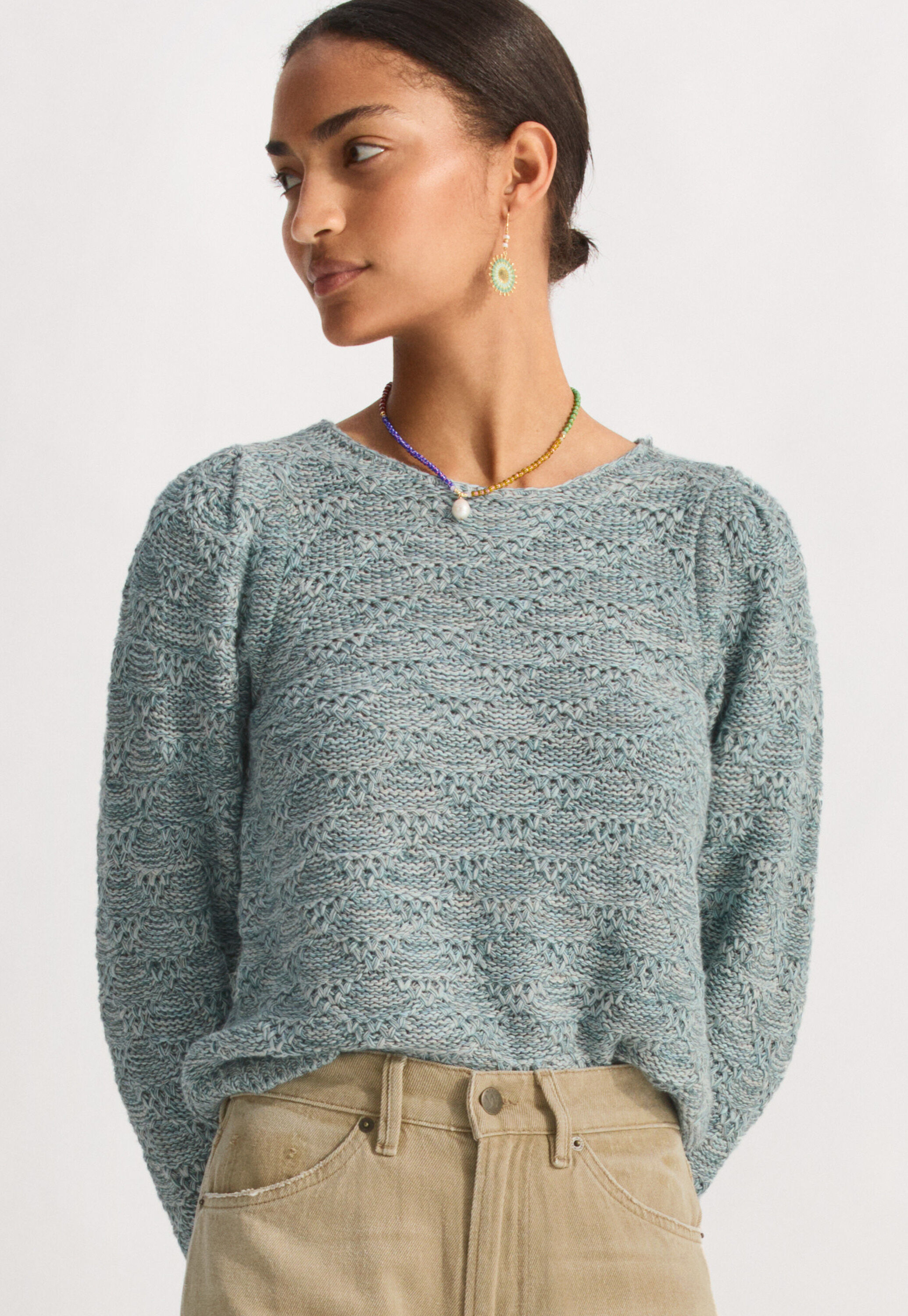 Pullover mit Zopfmuster