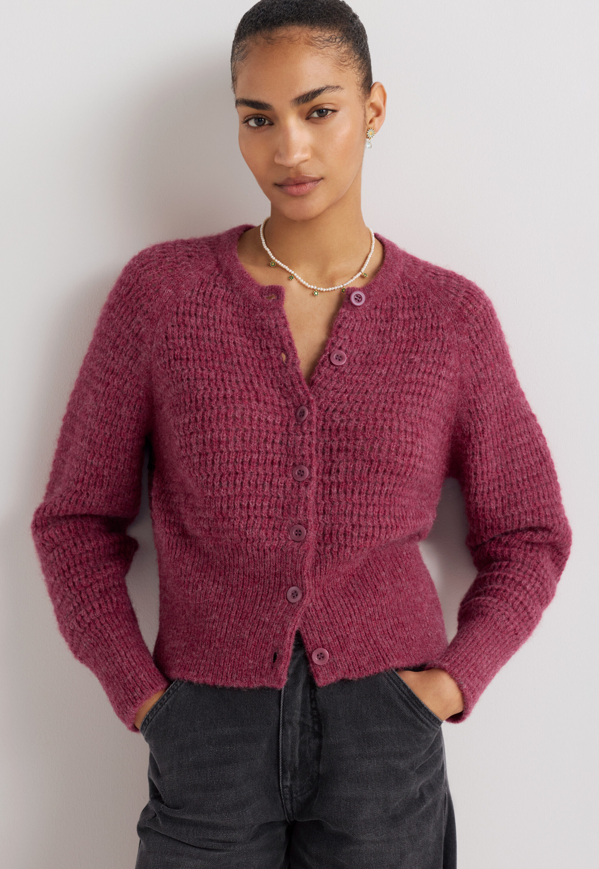 Durchgekn&ouml;pfter Cardigan