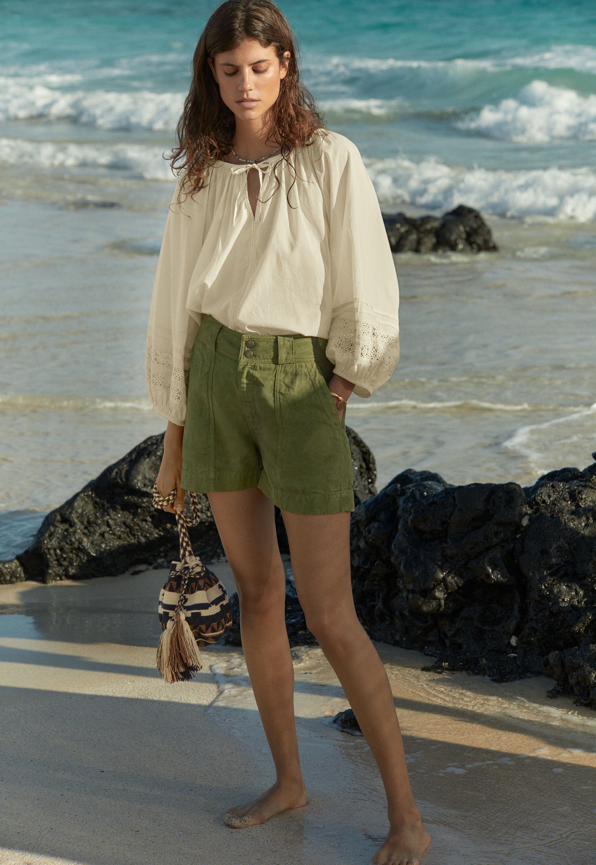 Geraffte Bluse