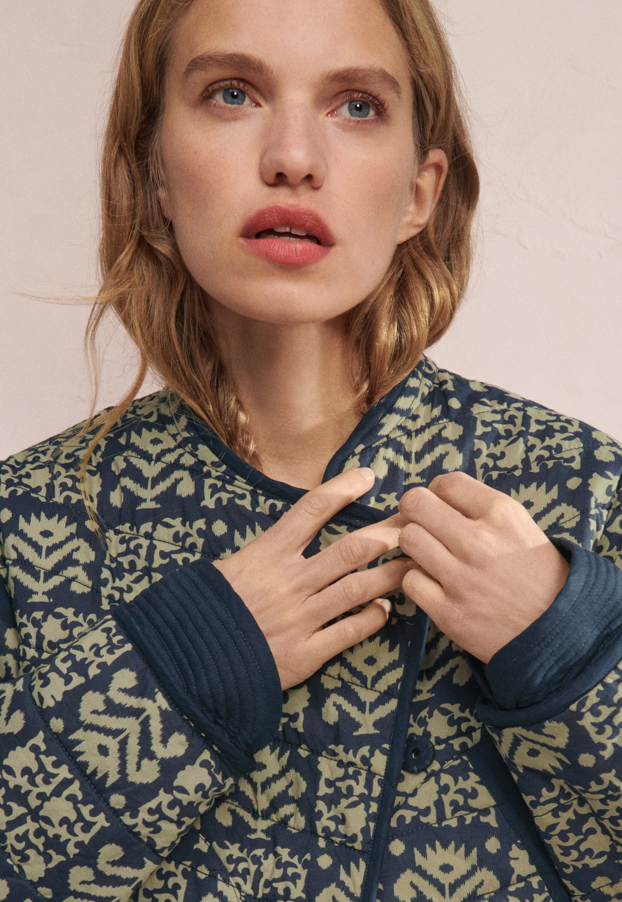 Steppjacke mit Print