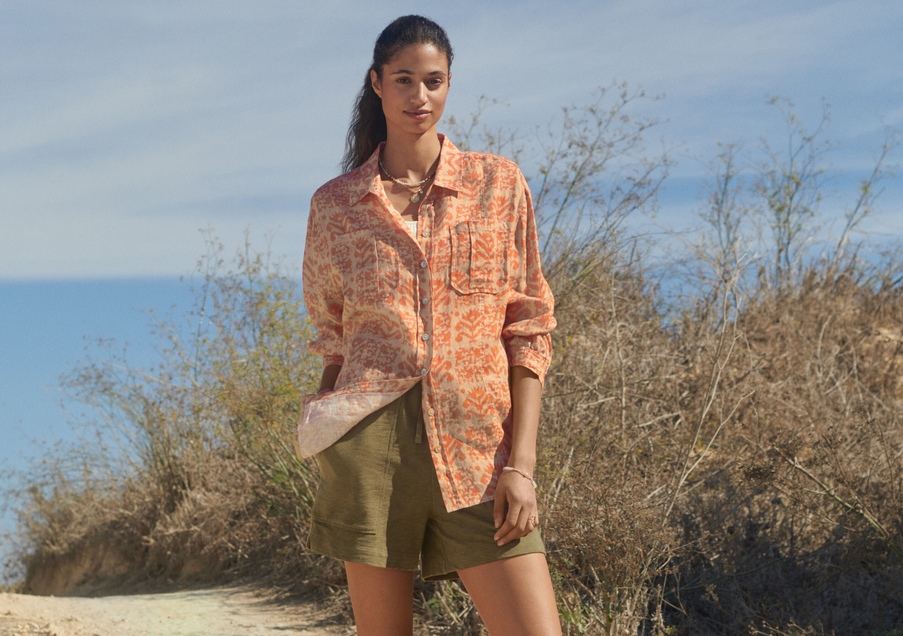 Bedruckte Oversize-Bluse