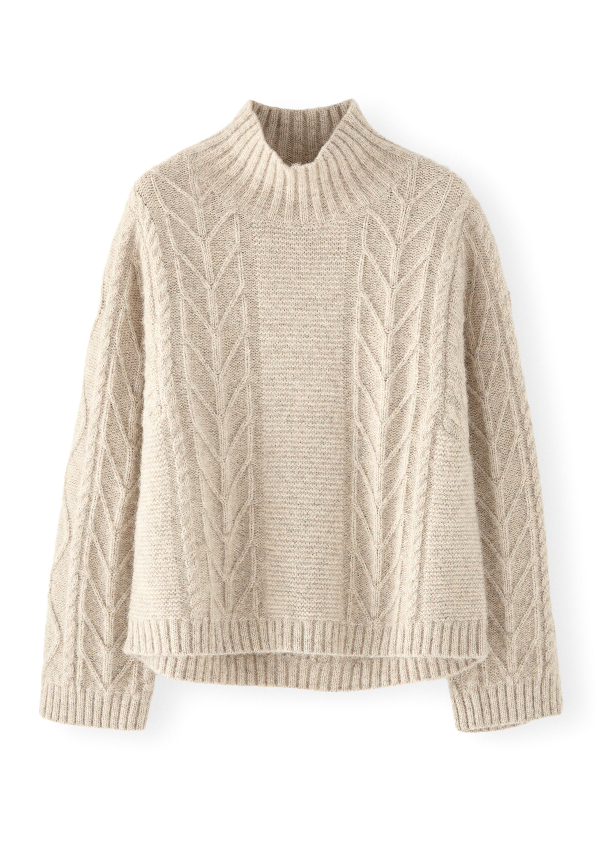 Zopfmuster-Pullover