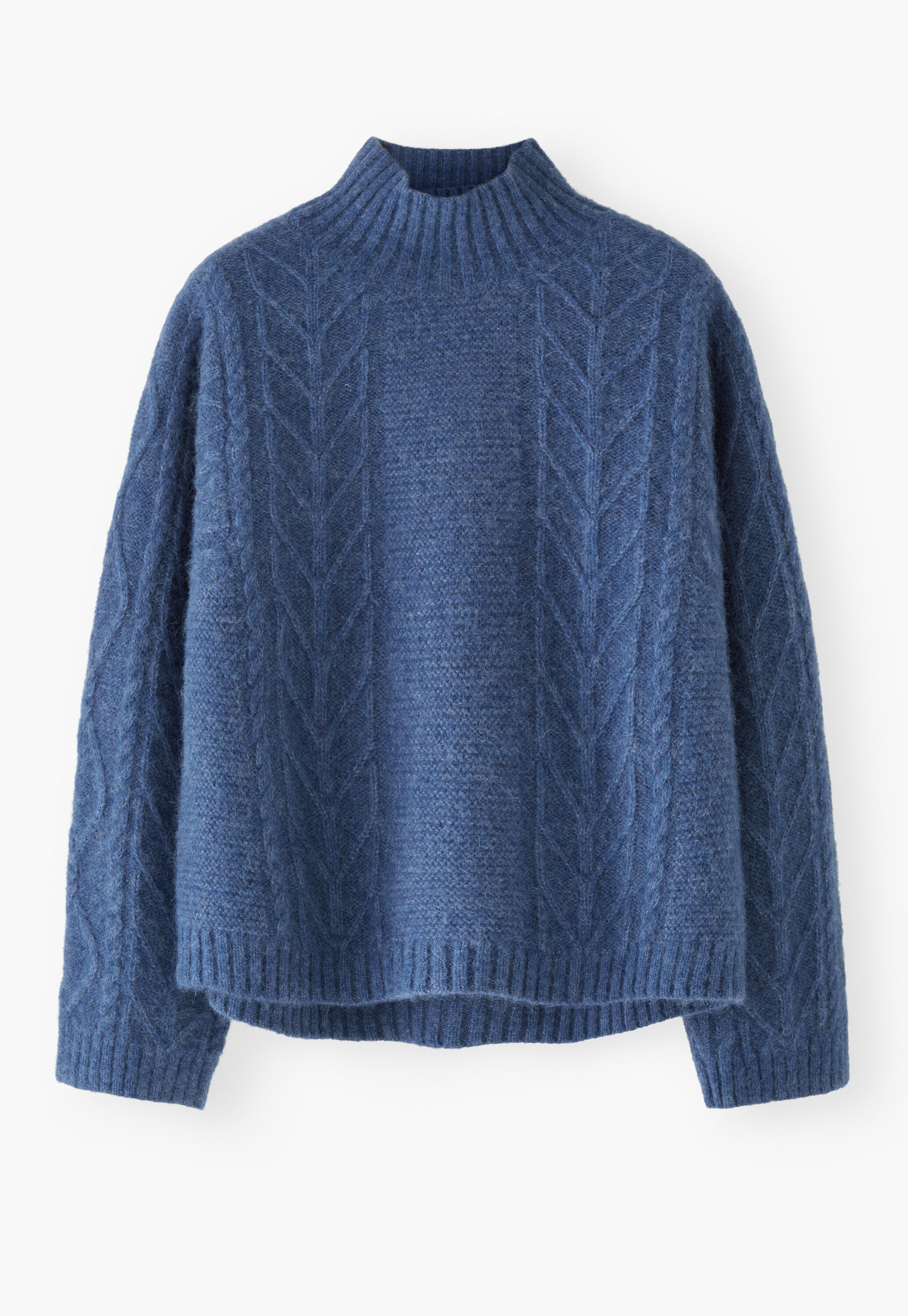 Zopfmuster-Pullover