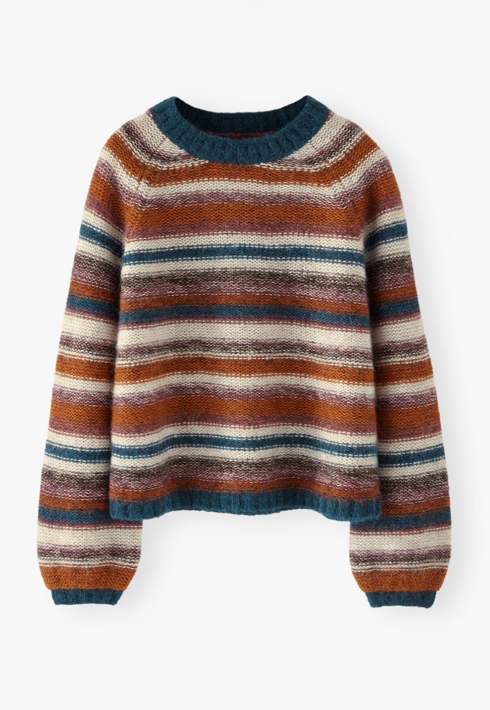 Pullover mit umgekehrten Streifen