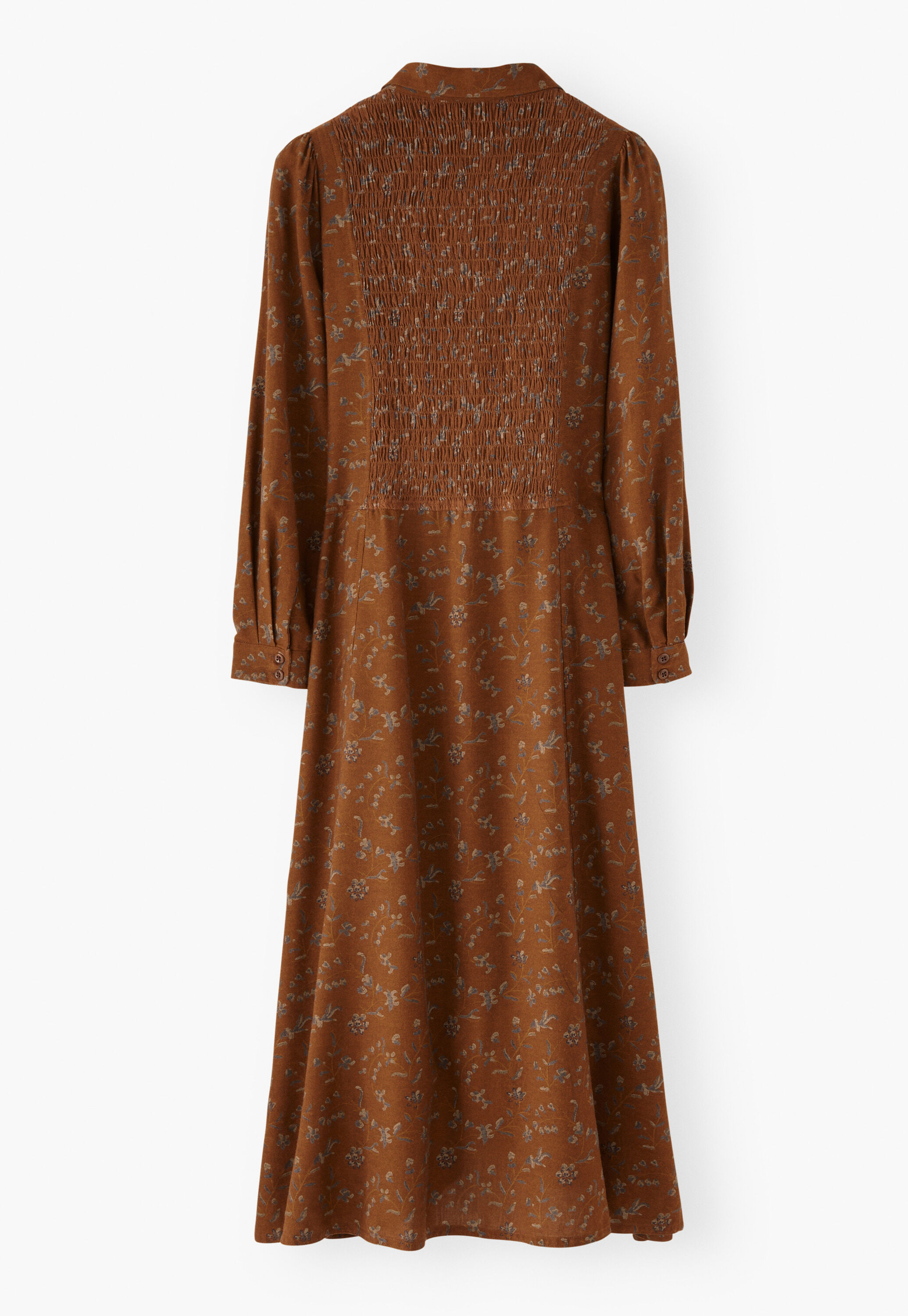 Bedrucktes Kleid mit Kr&auml;uselungen