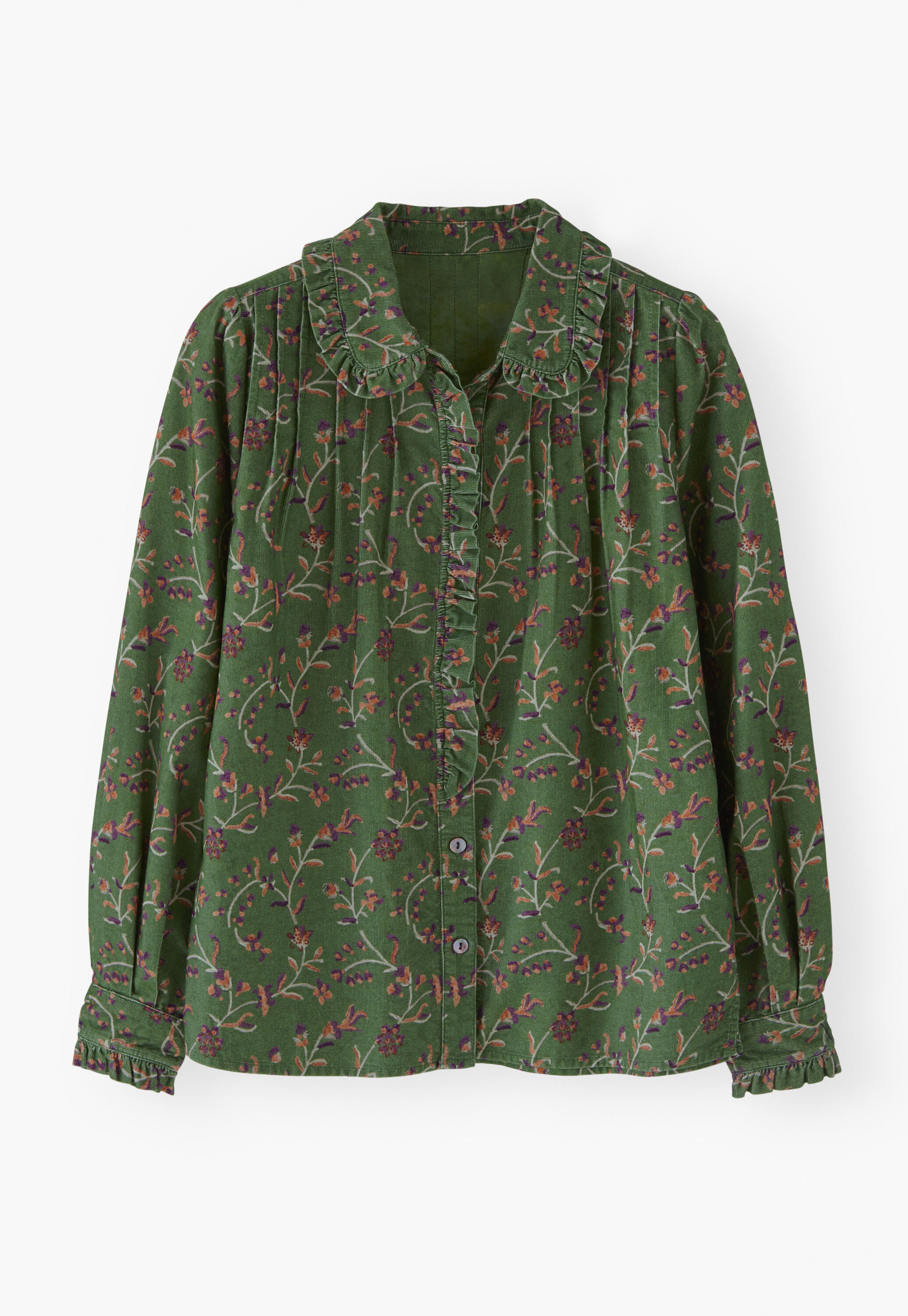 Bedruckte Faltenbluse