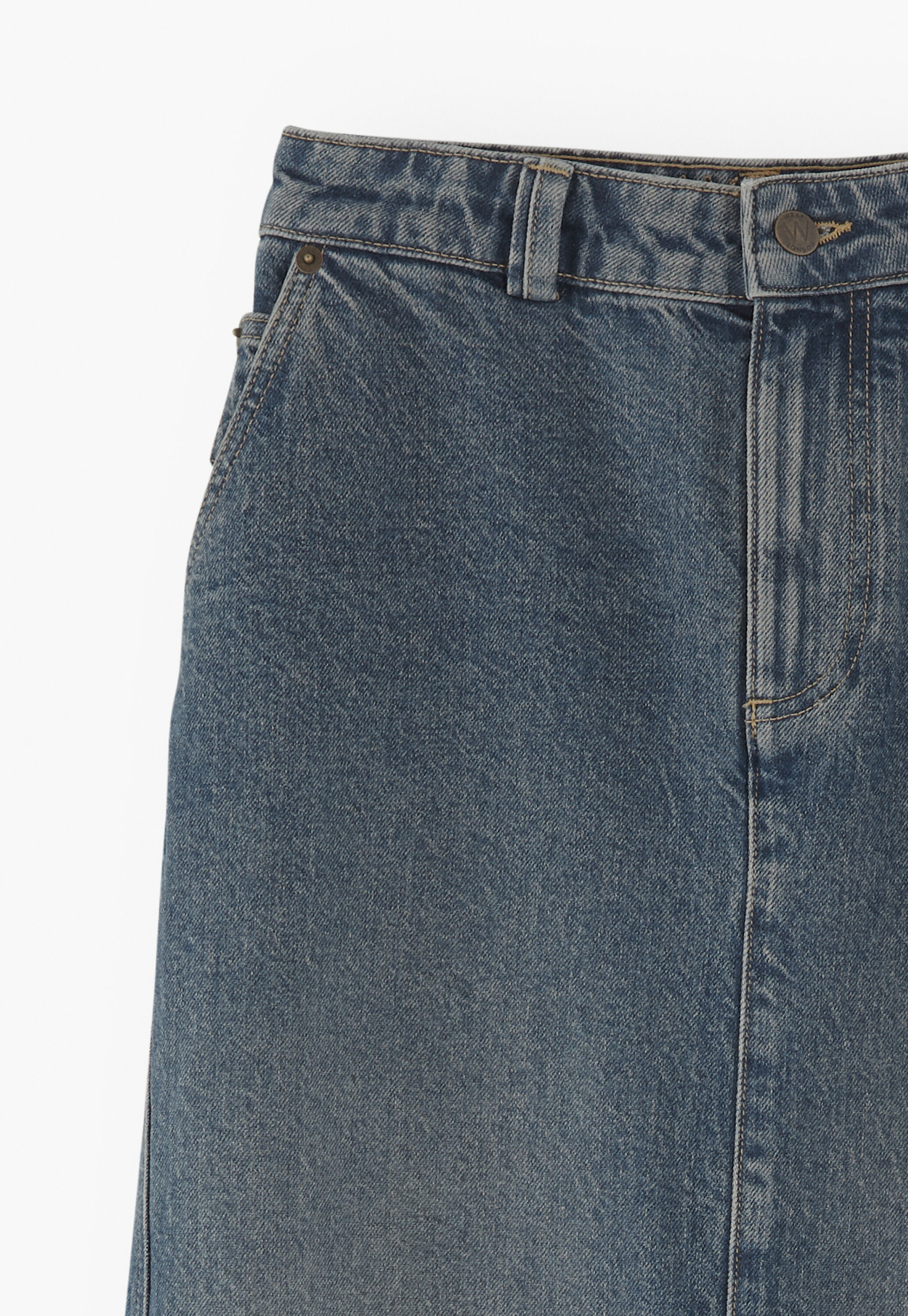 Denim-Rock mit Abn&auml;hern