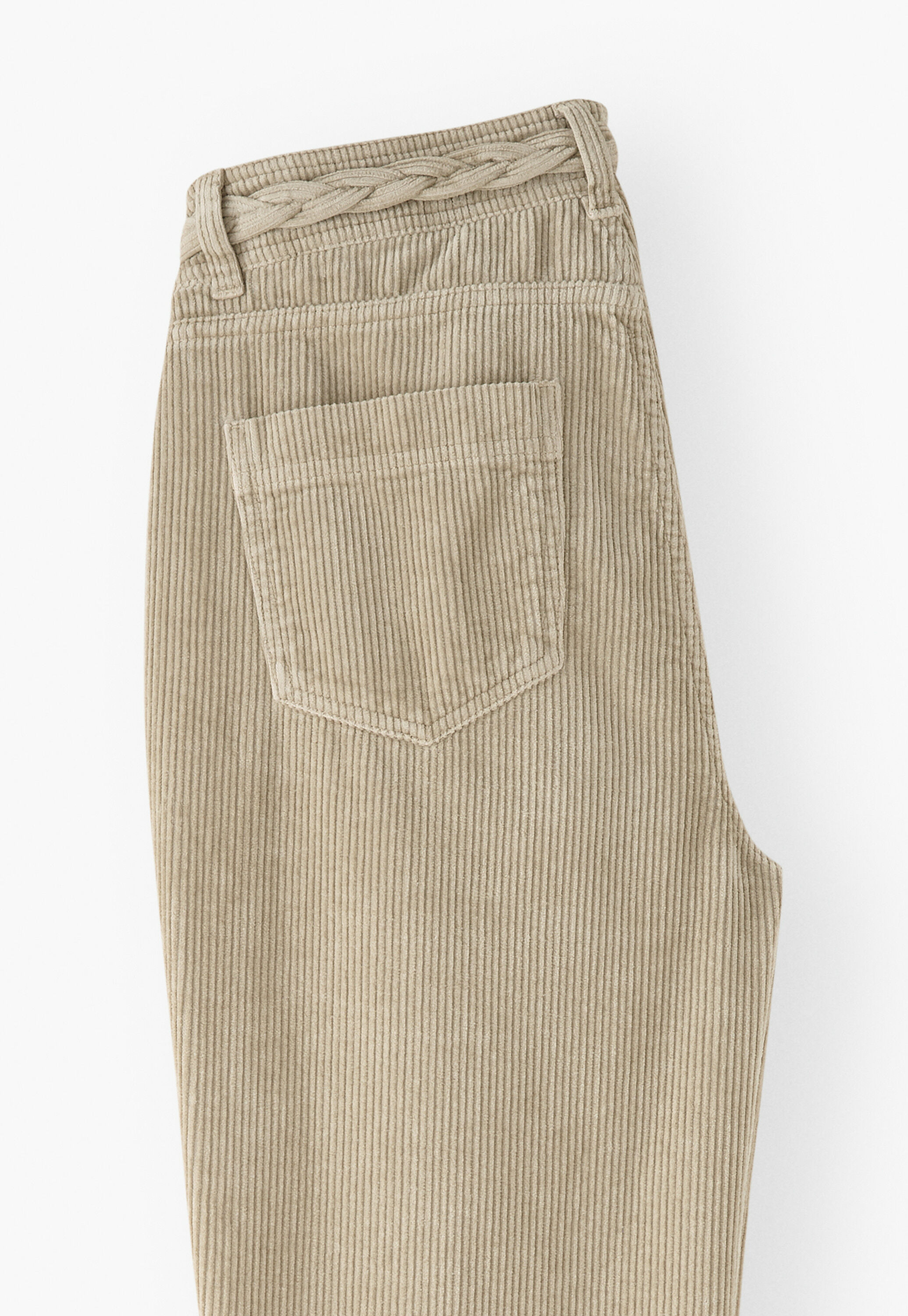 Cordhose mit geflochtenem Detail