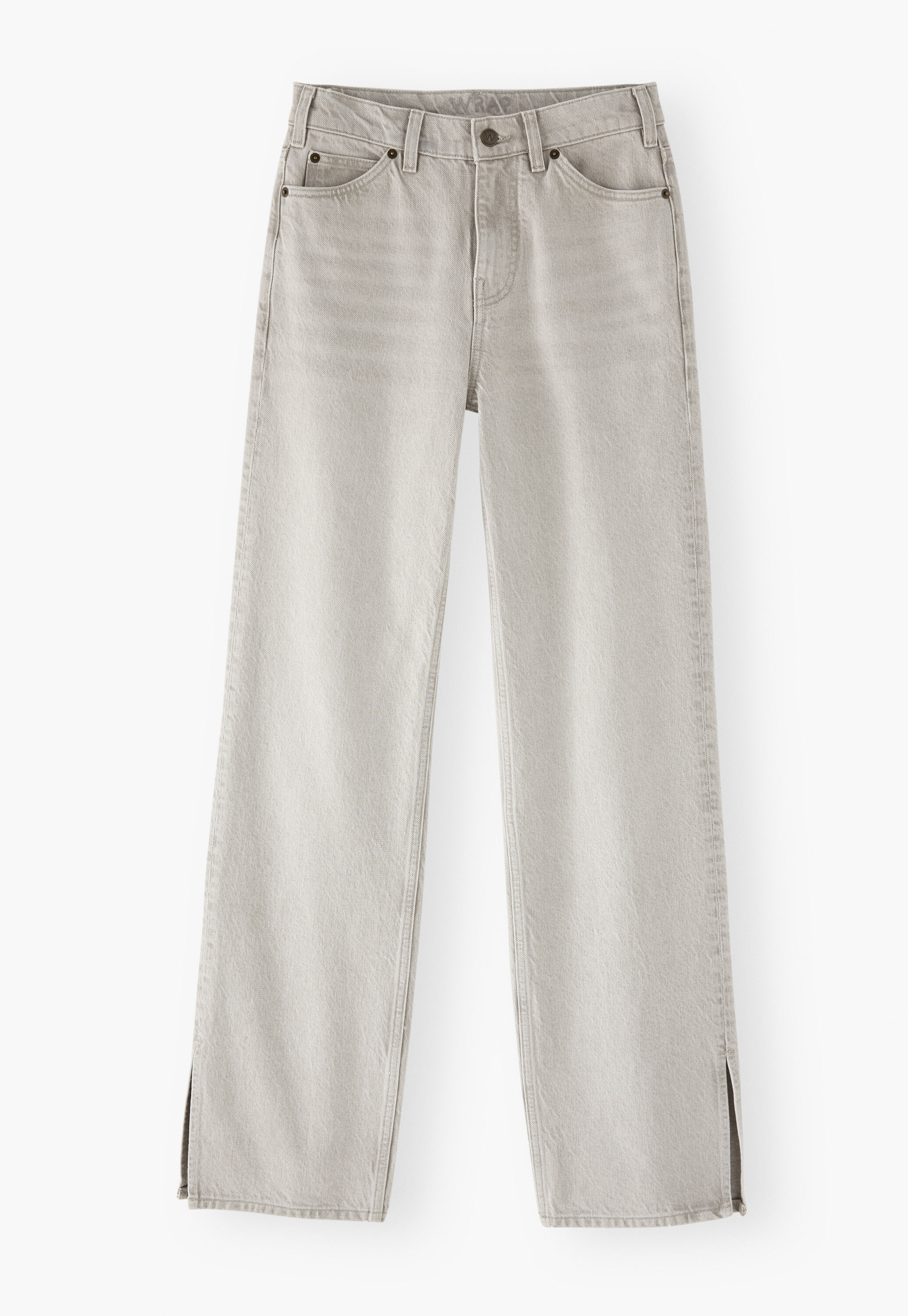 Jeans mit geteiltem Saum