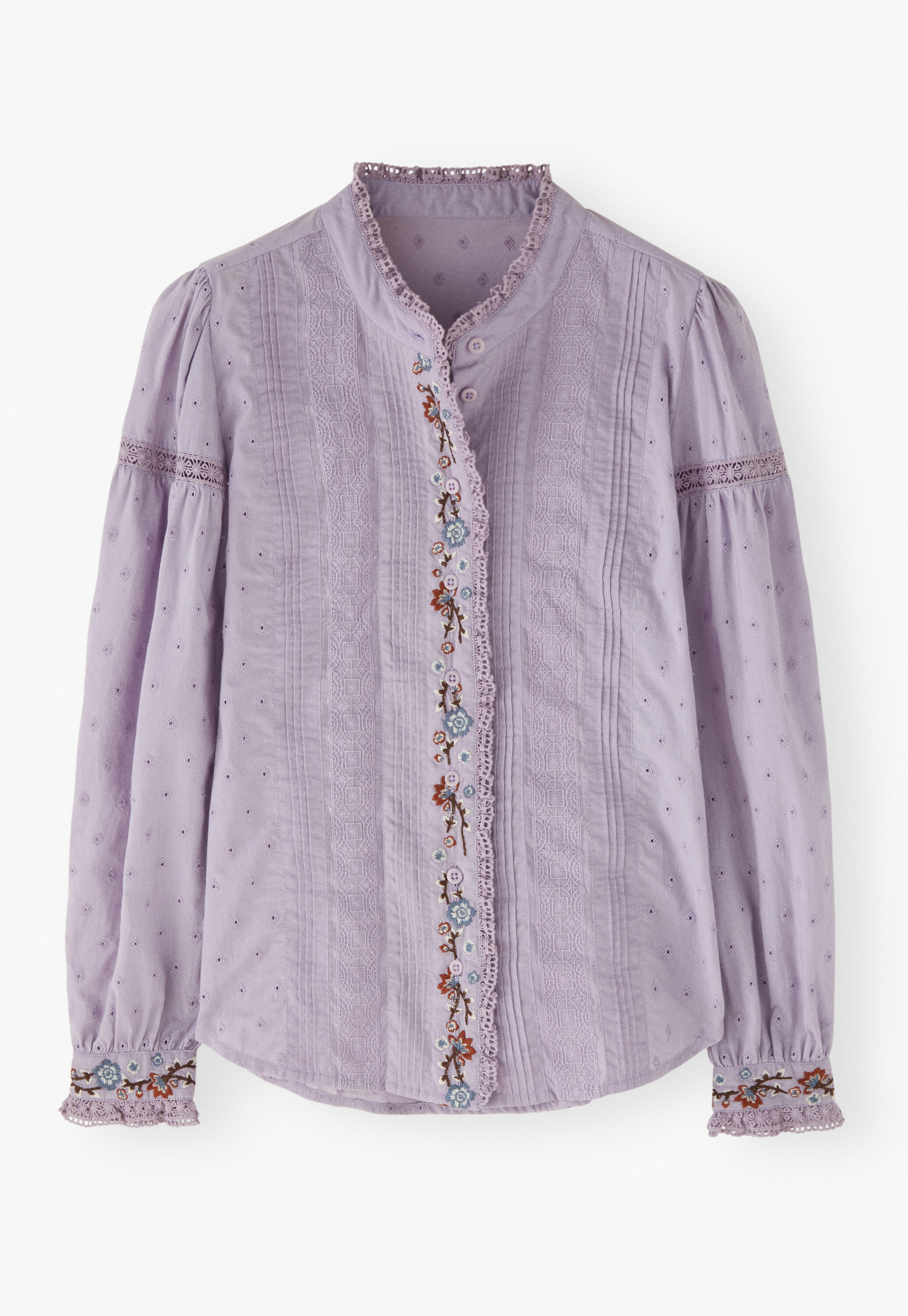 Bestickte Broderie-Bluse