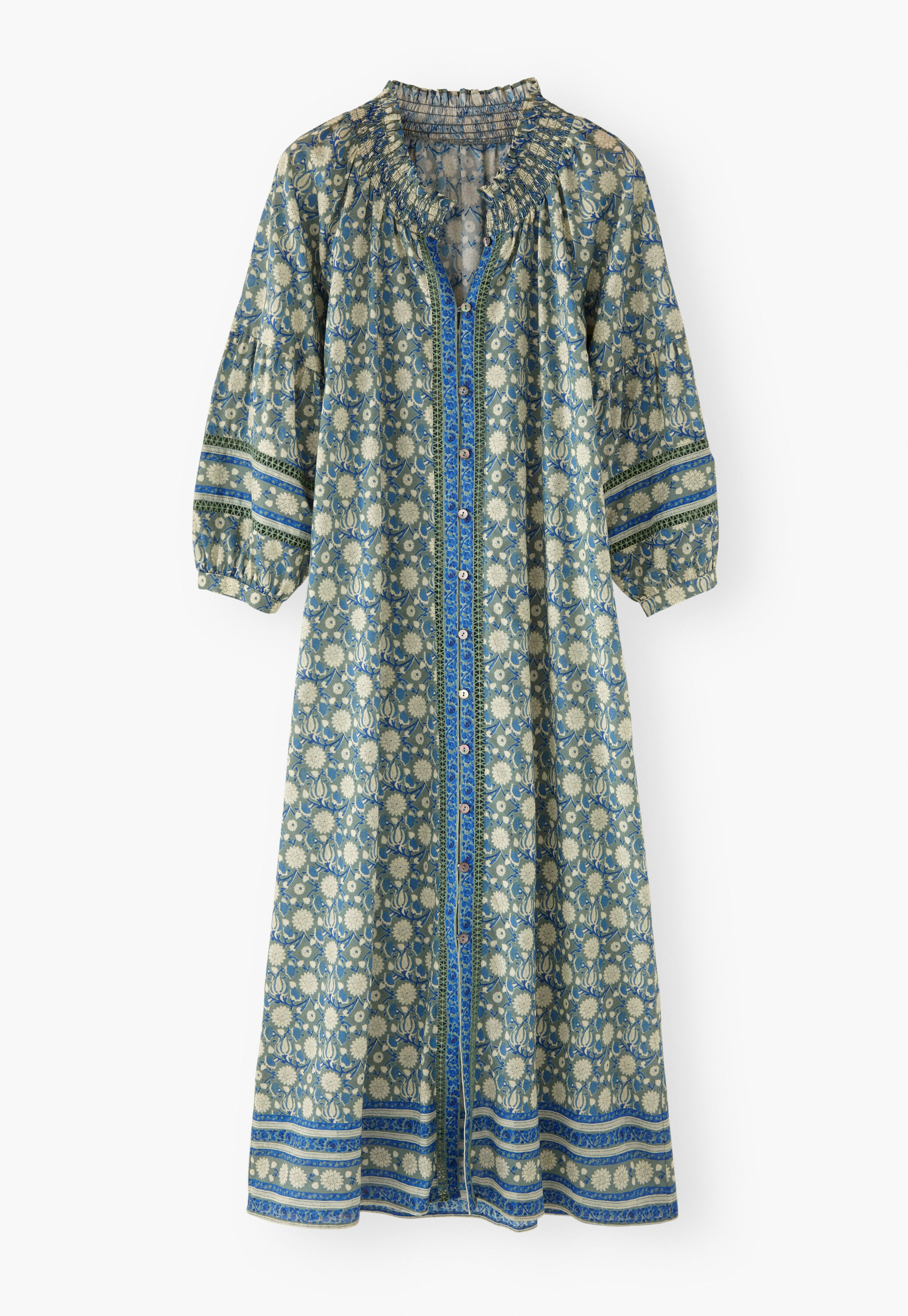 Bedrucktes Kleid mit Bord&uuml;re