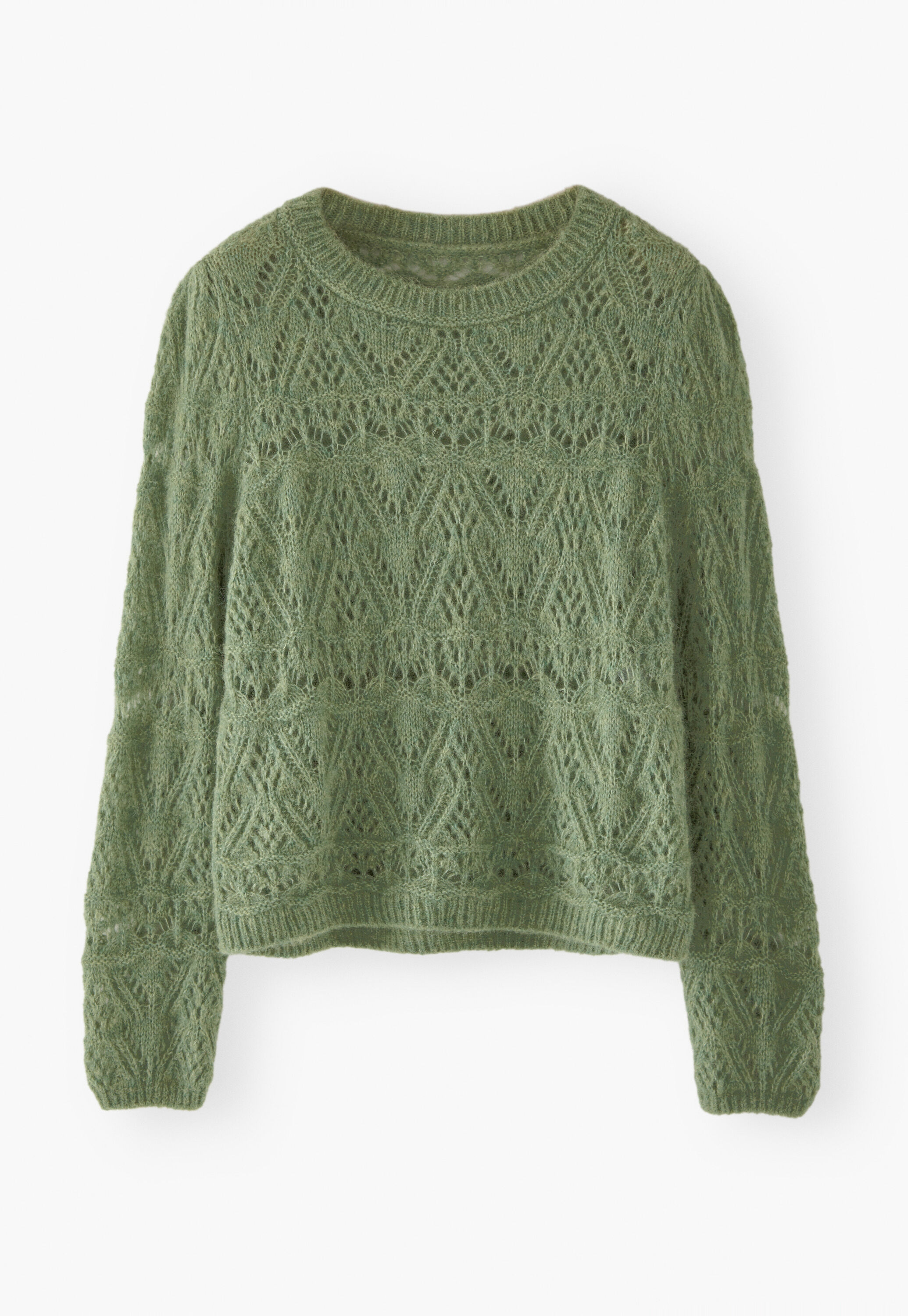 Spitzenmuster-Pullover