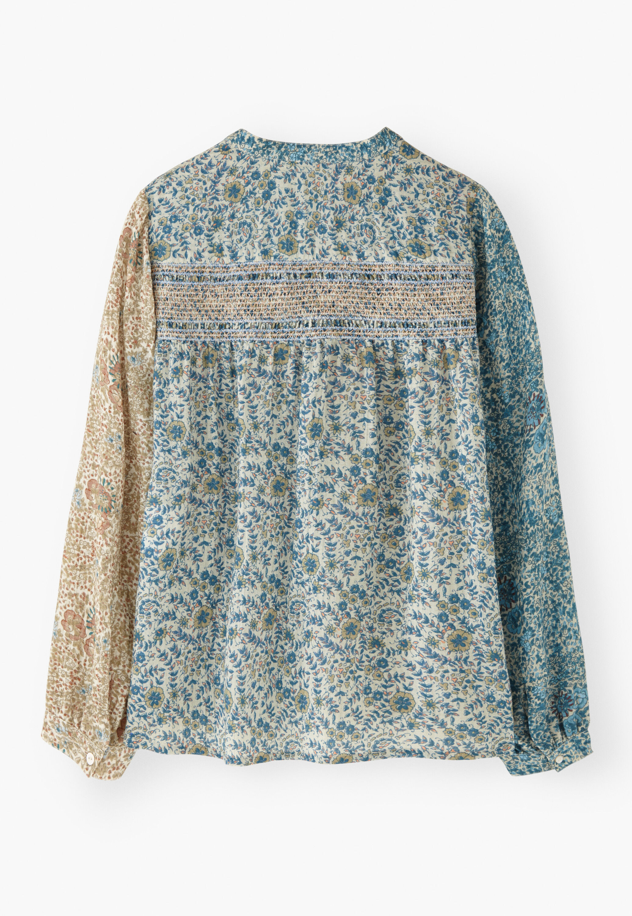 Print-Bluse mit Kr&auml;uselungen