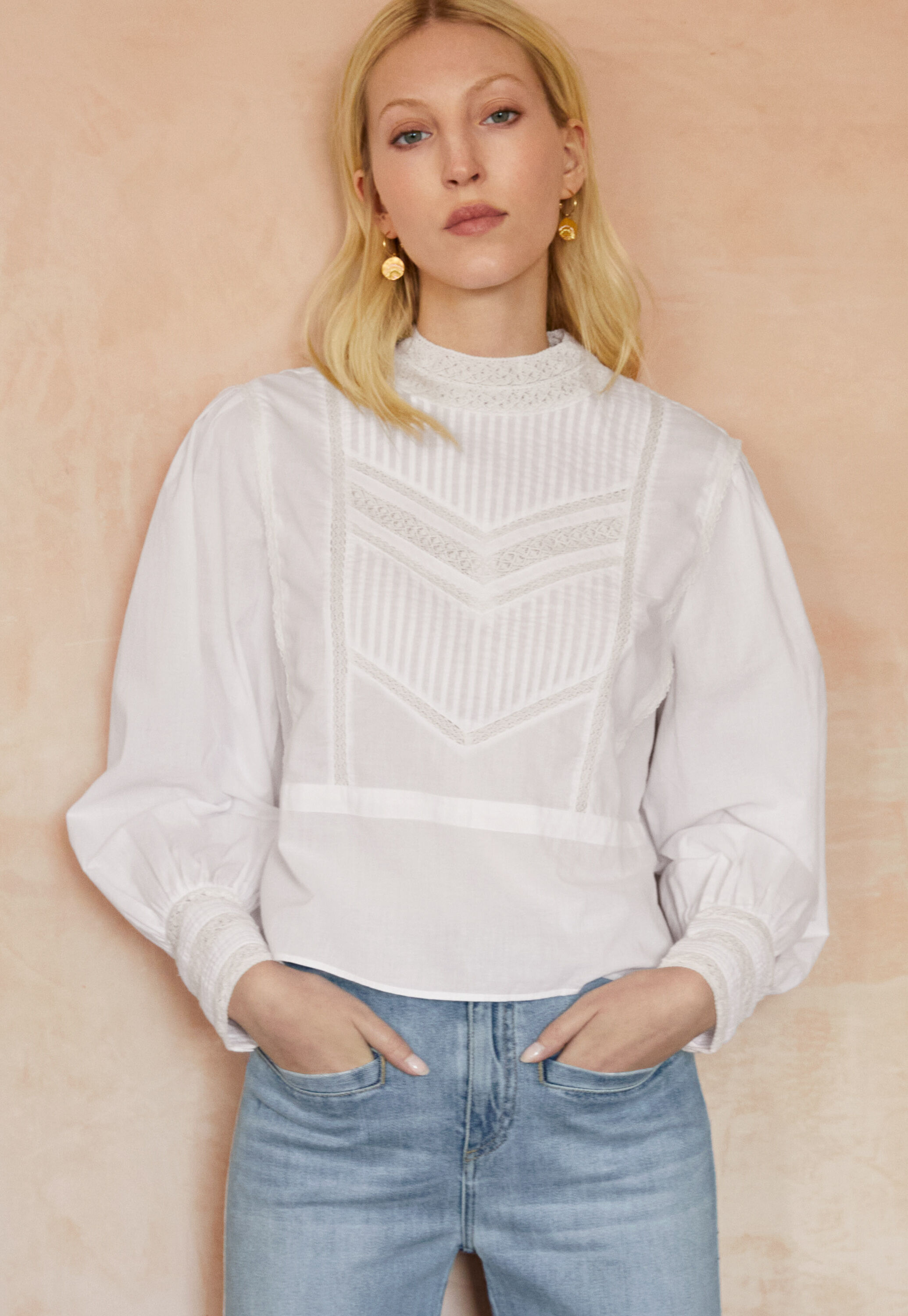 Bluse mit Biesen