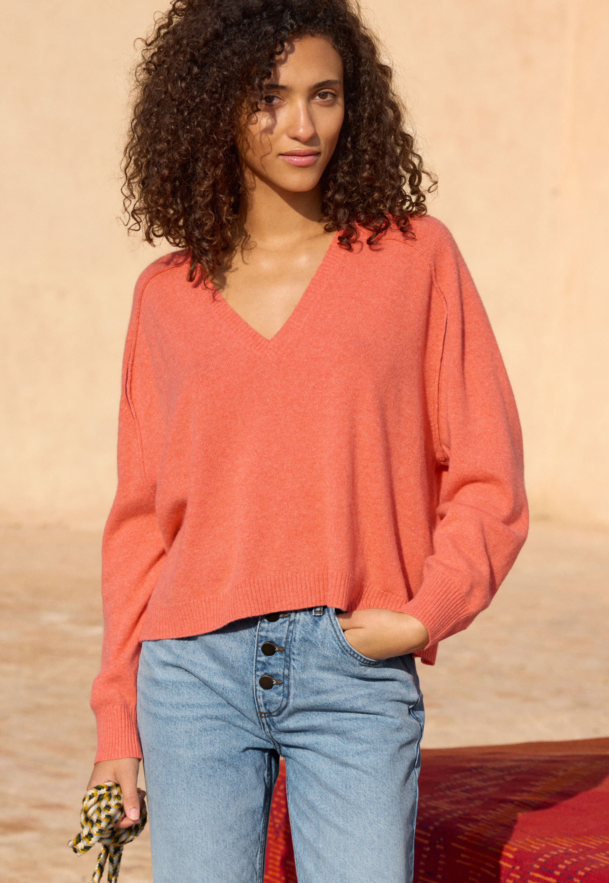 Pullover mit V-Ausschnitt