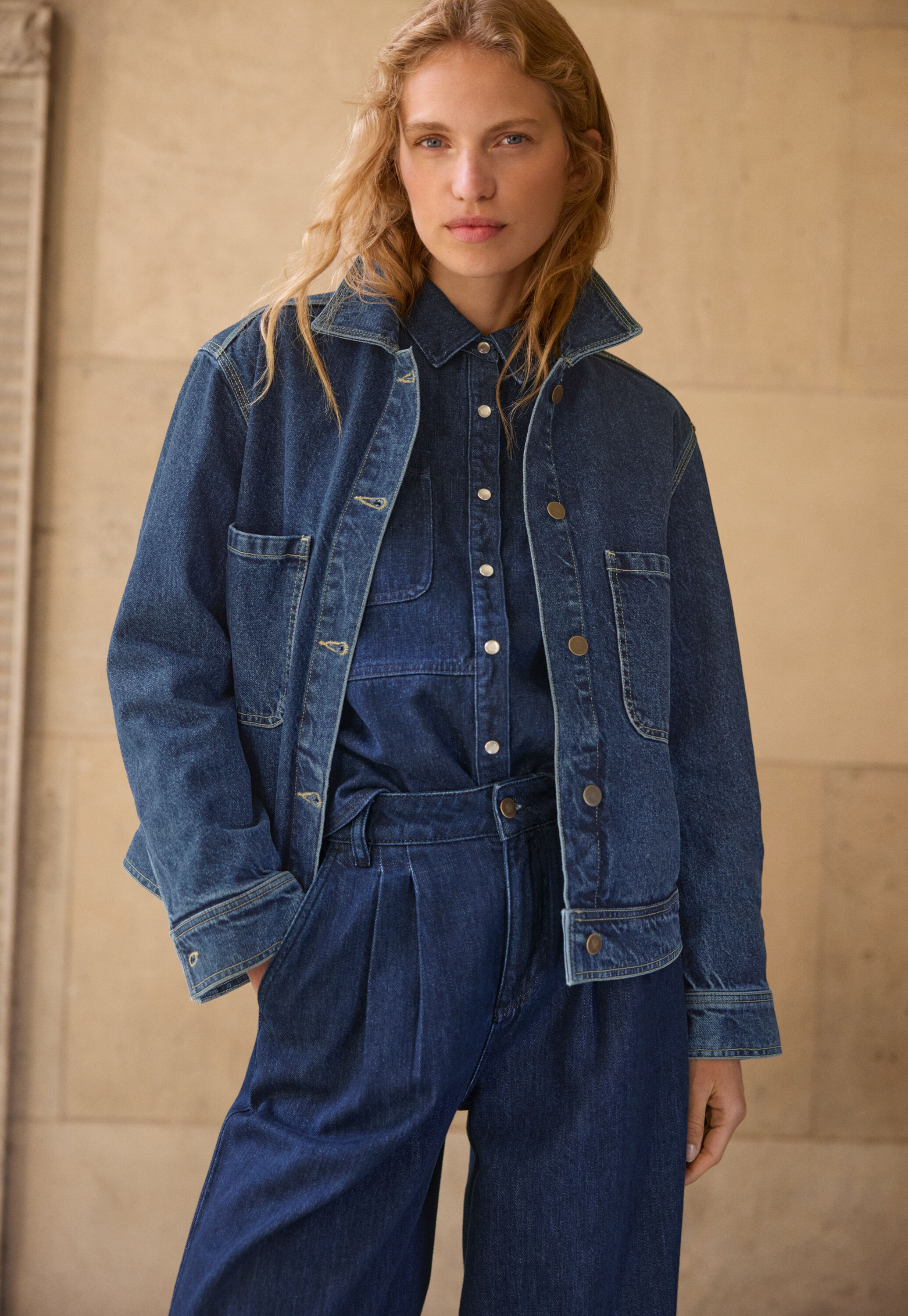Kastige Jacke aus Denim