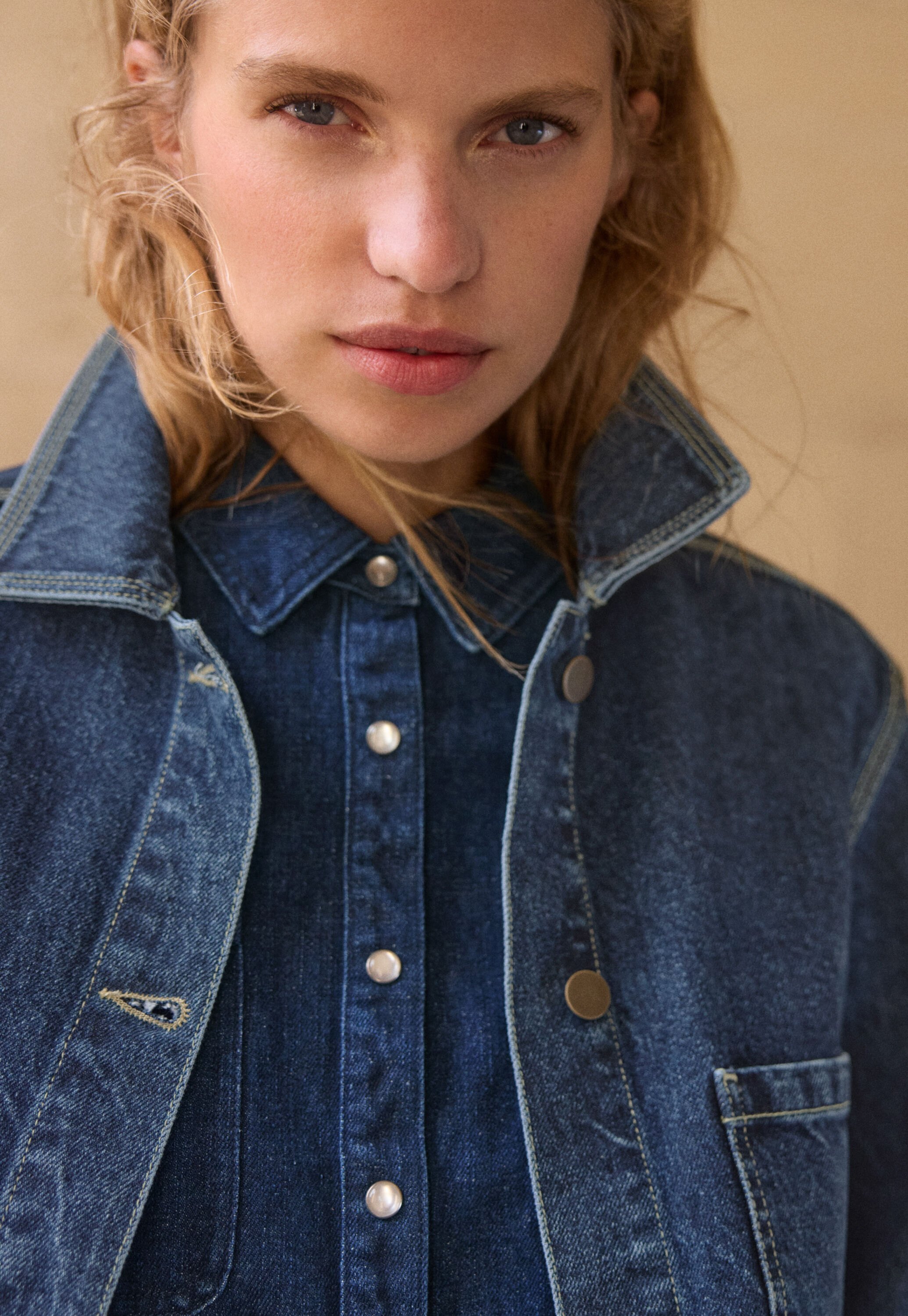 Kastige Jacke aus Denim