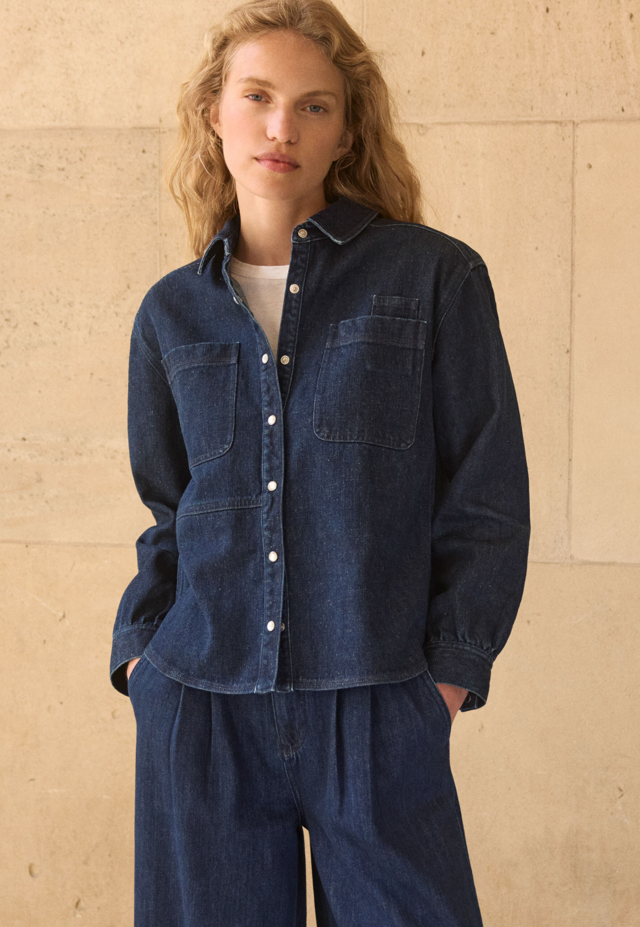 Hemd aus Denim