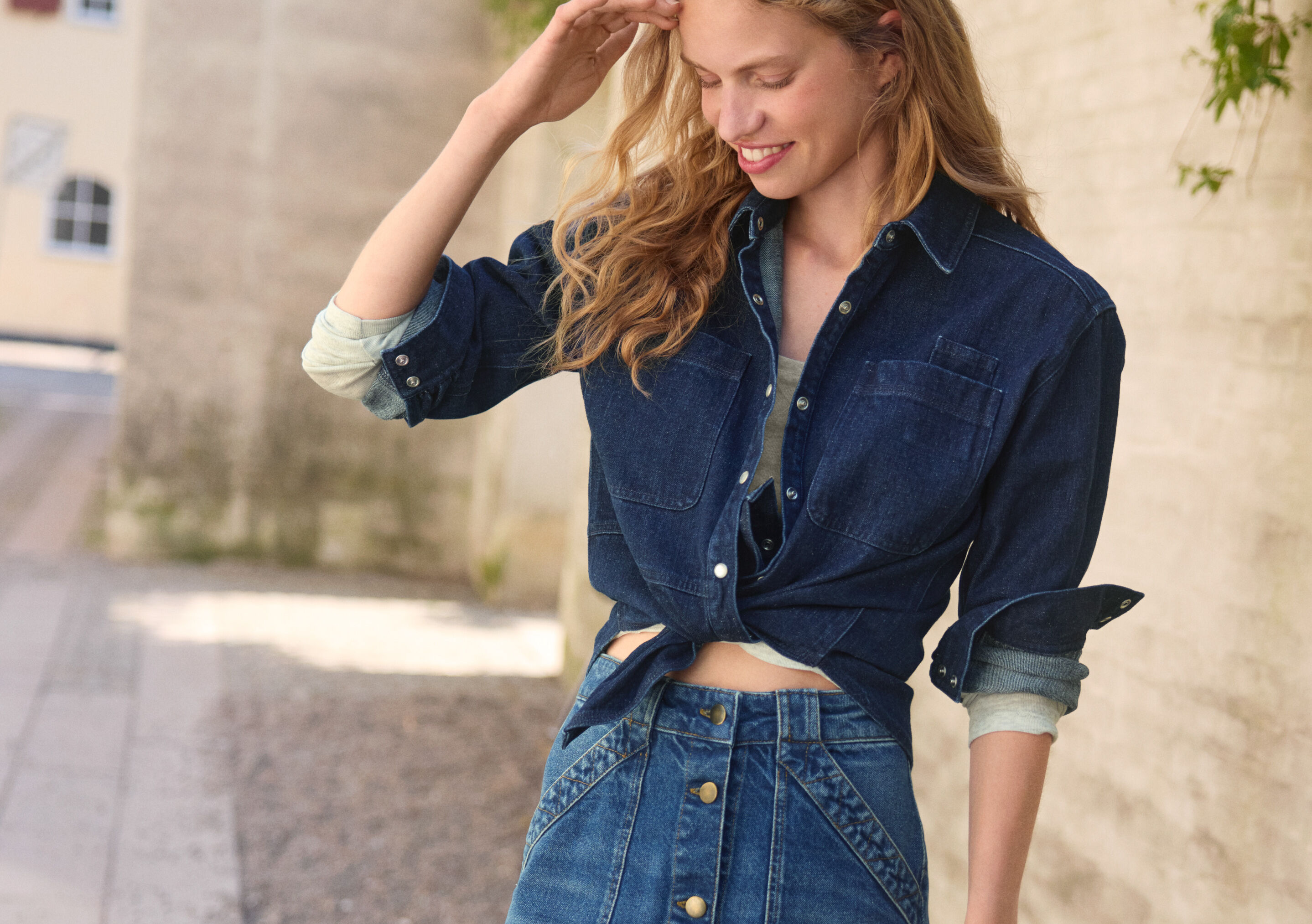 Hemd aus Denim