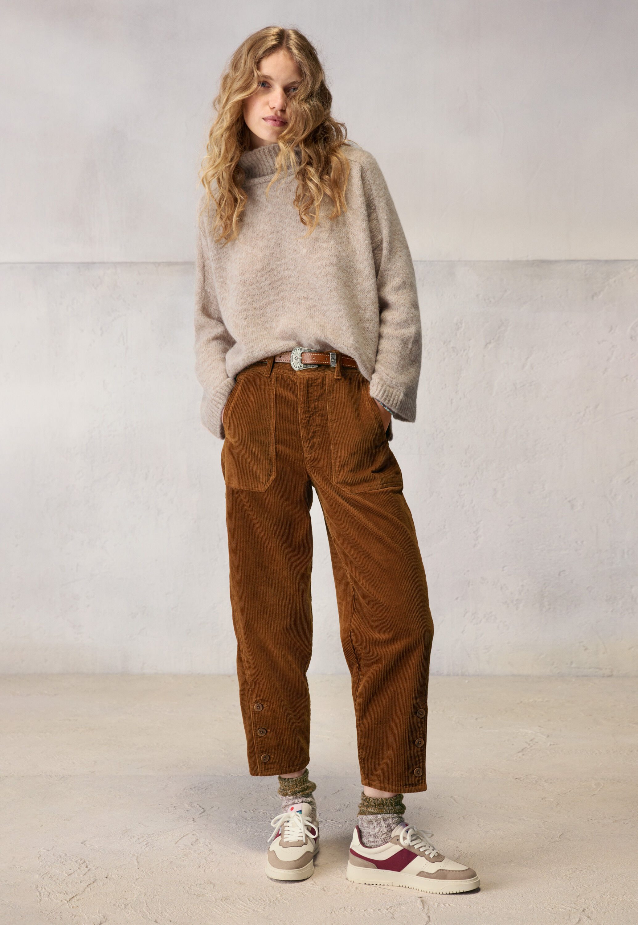 Pullover mit hohem Kragen