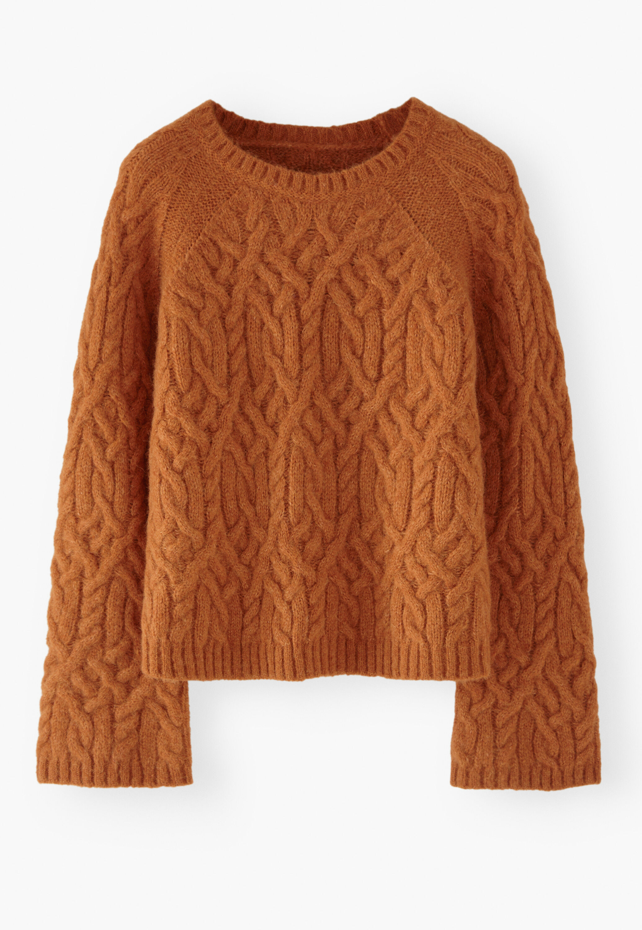 Zopfmuster-Pullover