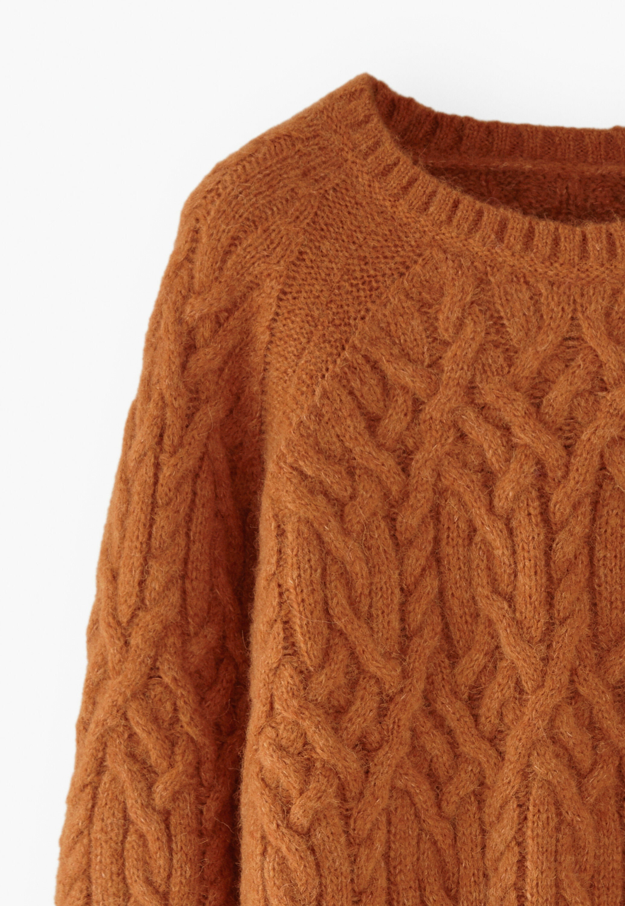 Zopfmuster-Pullover