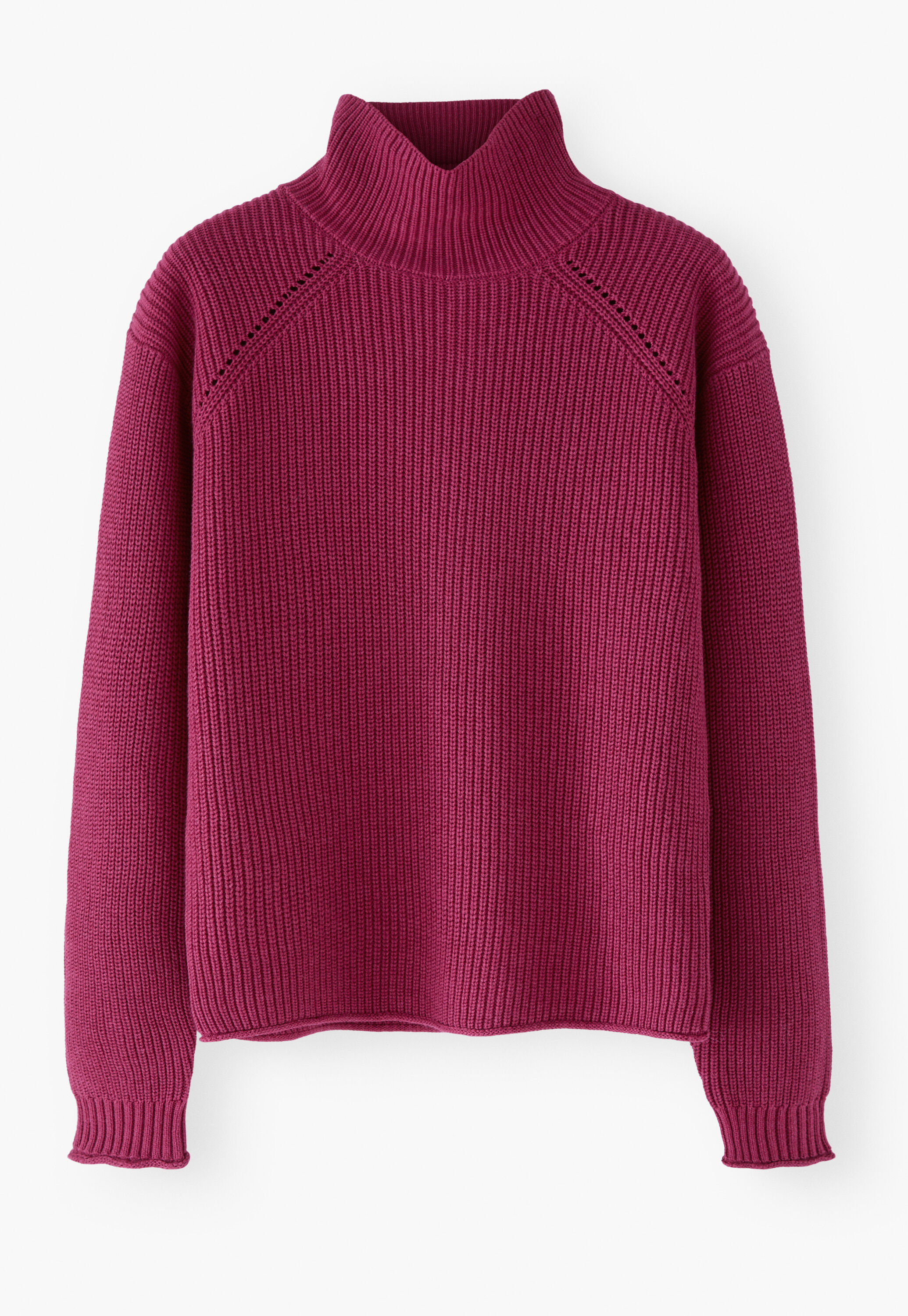 Gerippter Rollkragenpullover