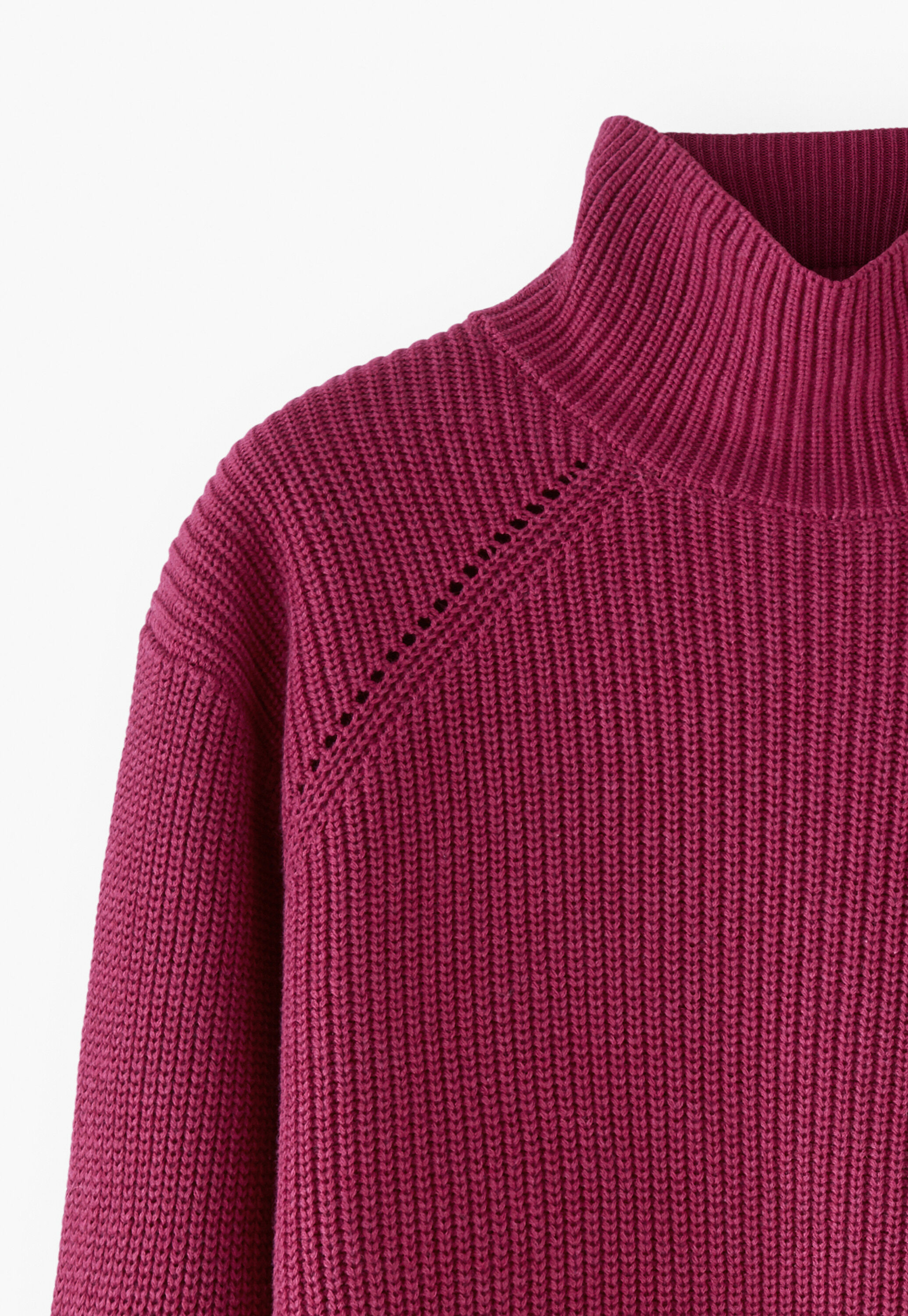 Gerippter Rollkragenpullover