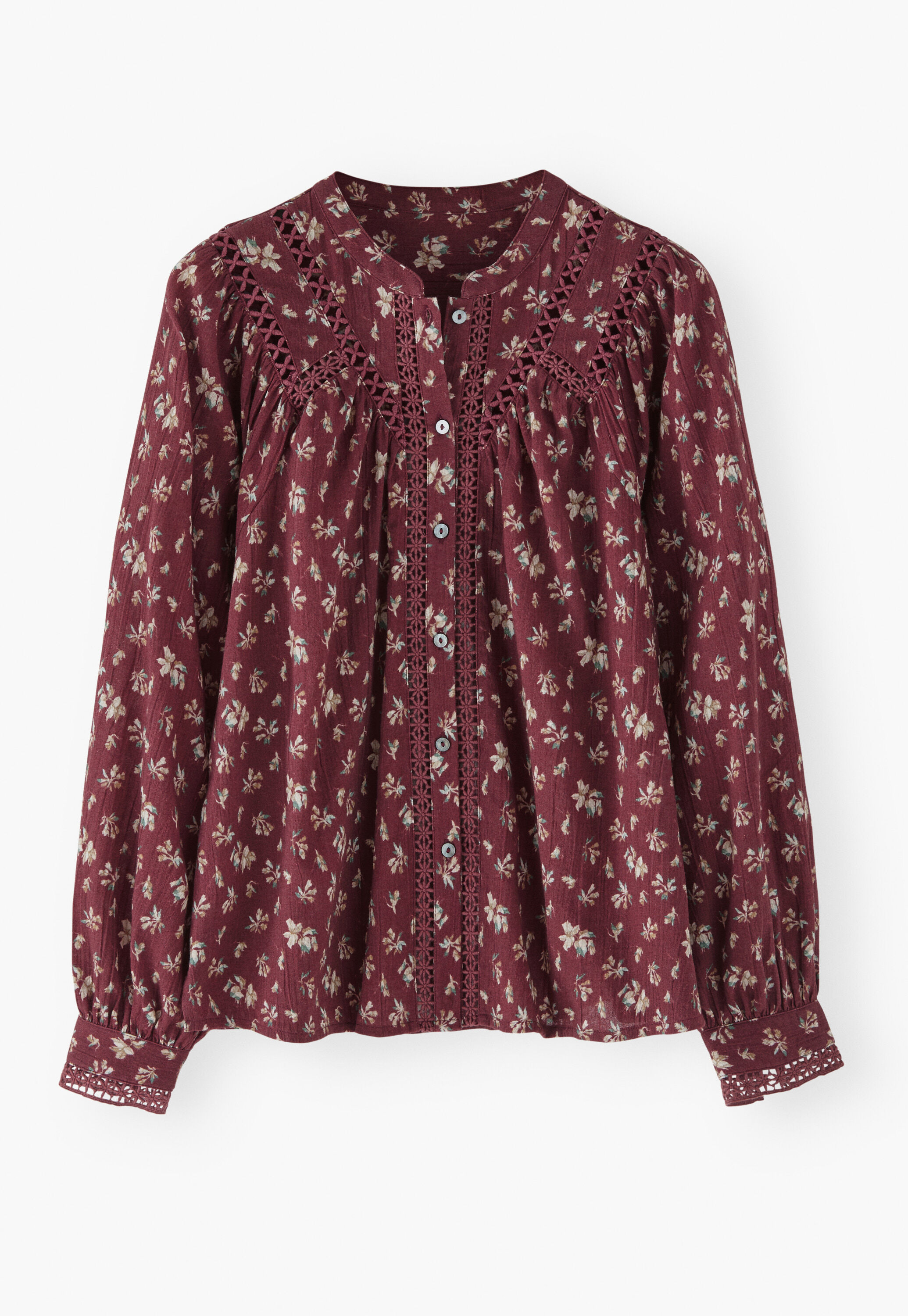 Gaze-Bluse mit Print