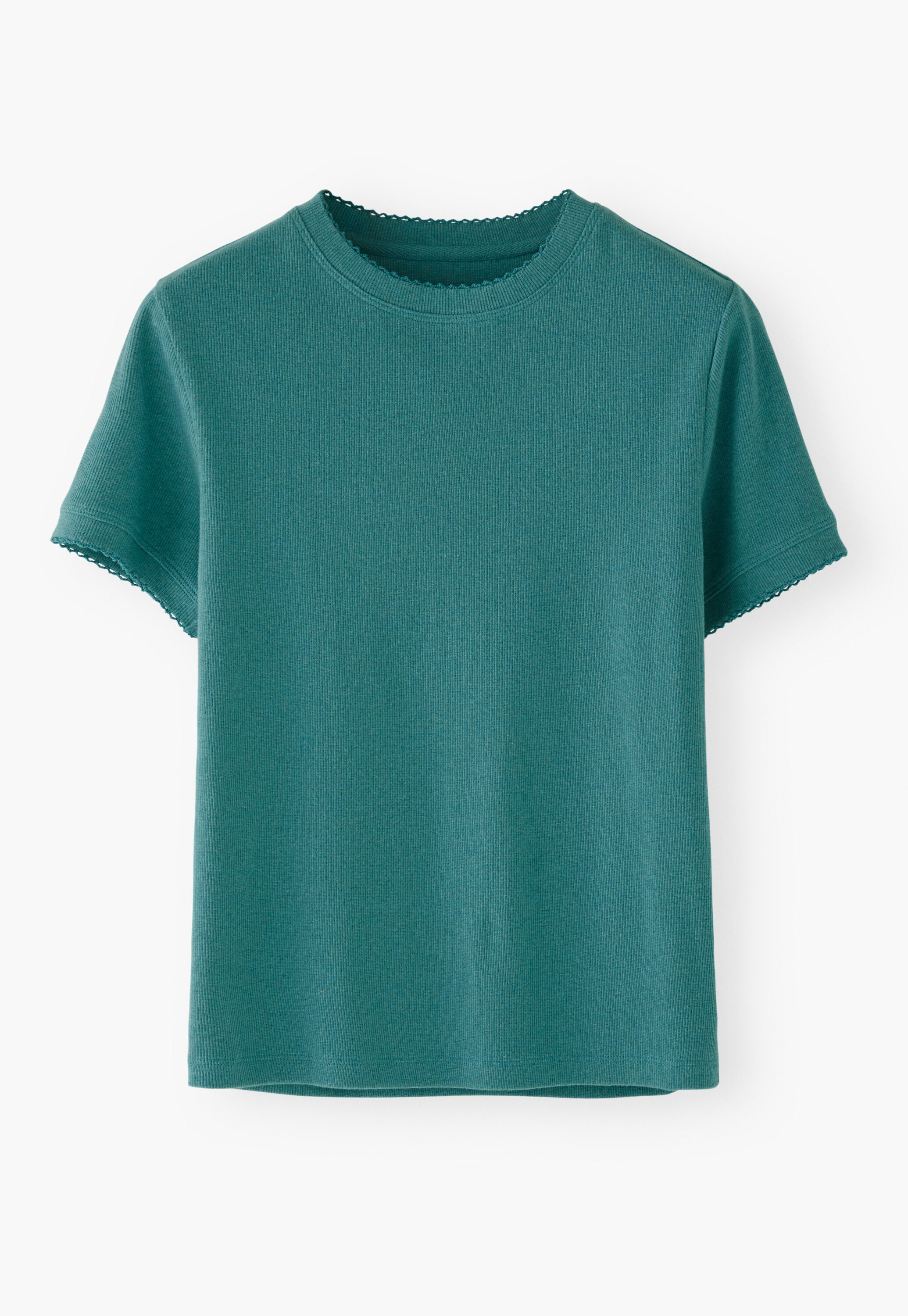 T-Shirt aus geripptem Jersey
