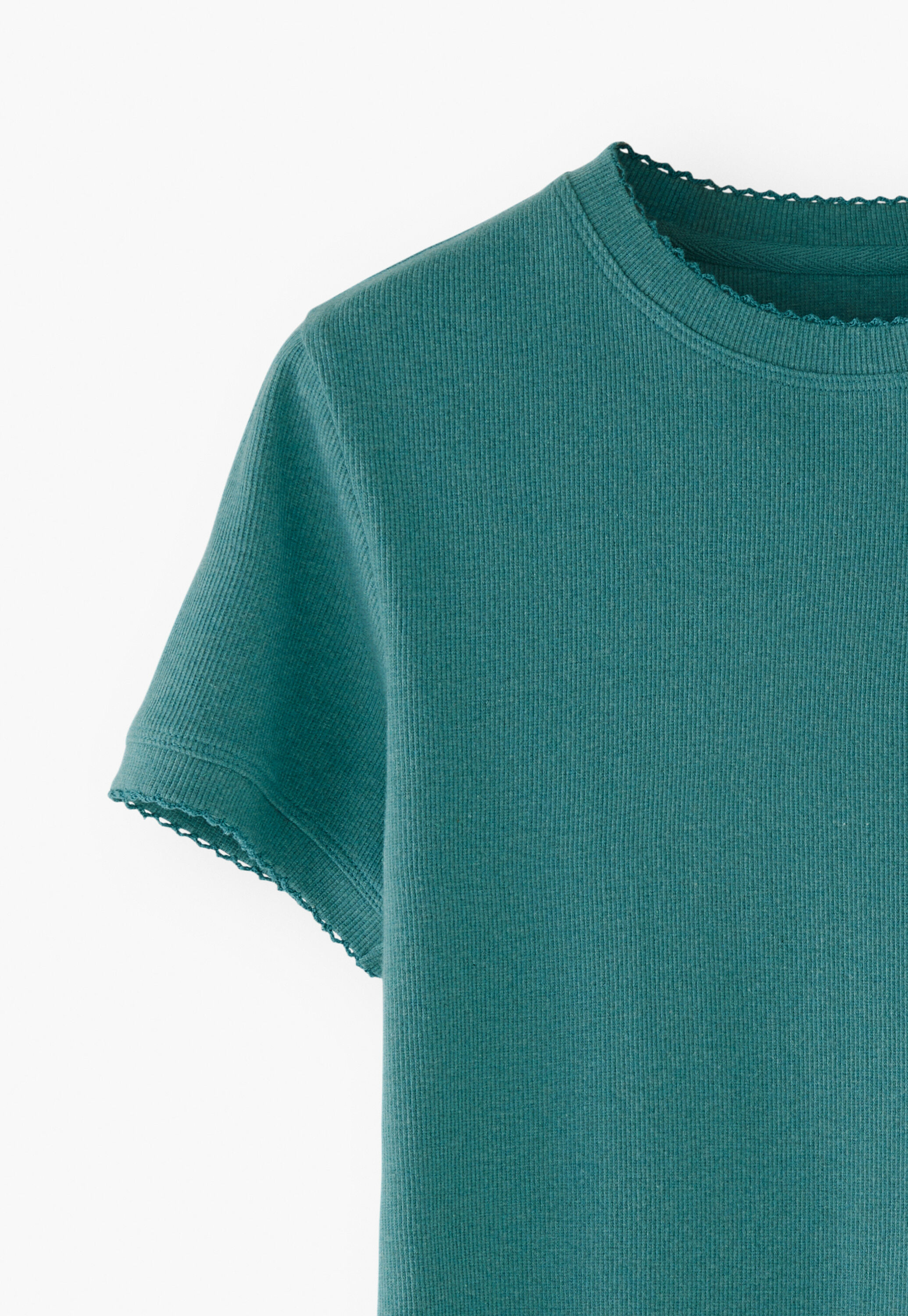 T-Shirt aus geripptem Jersey