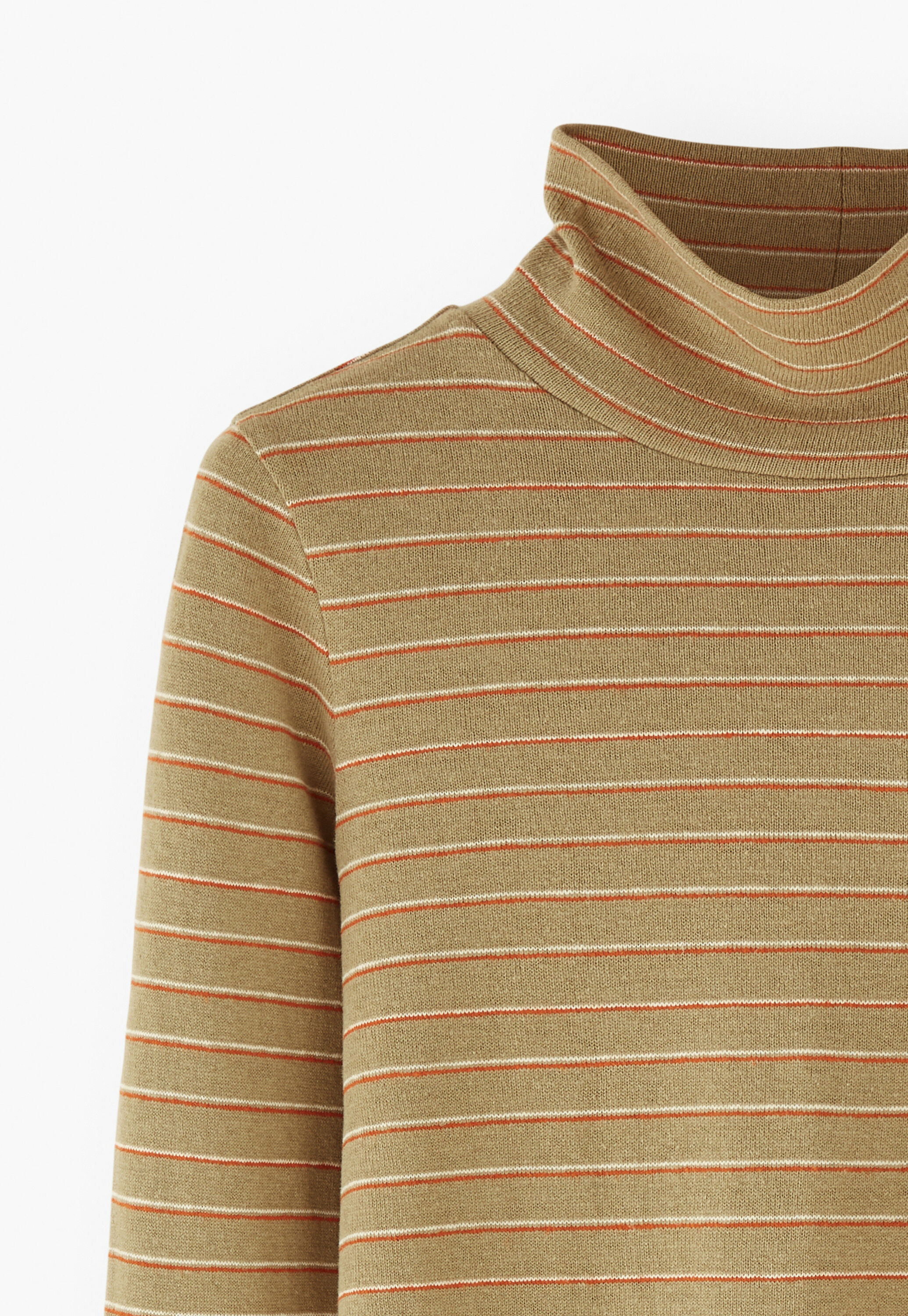 Gestreifter Rollkragenpullover