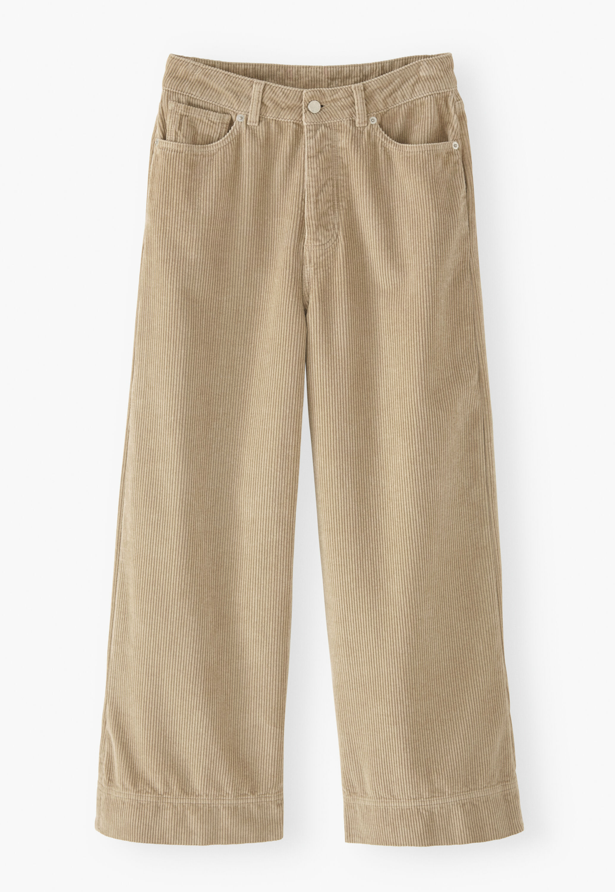 K&uuml;rzer geschnittene Hose mit weitem Bein