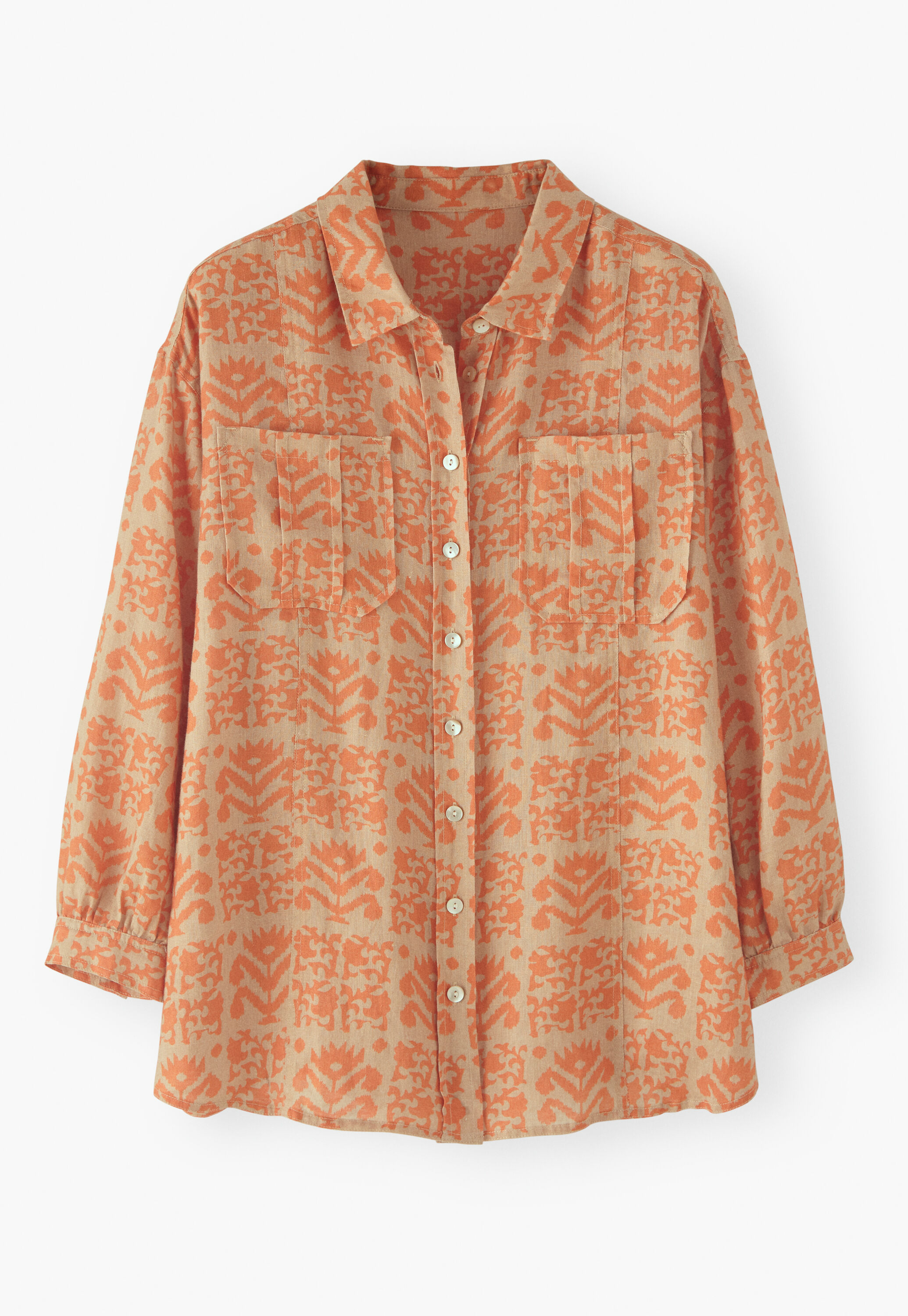 Bedruckte Oversize-Bluse