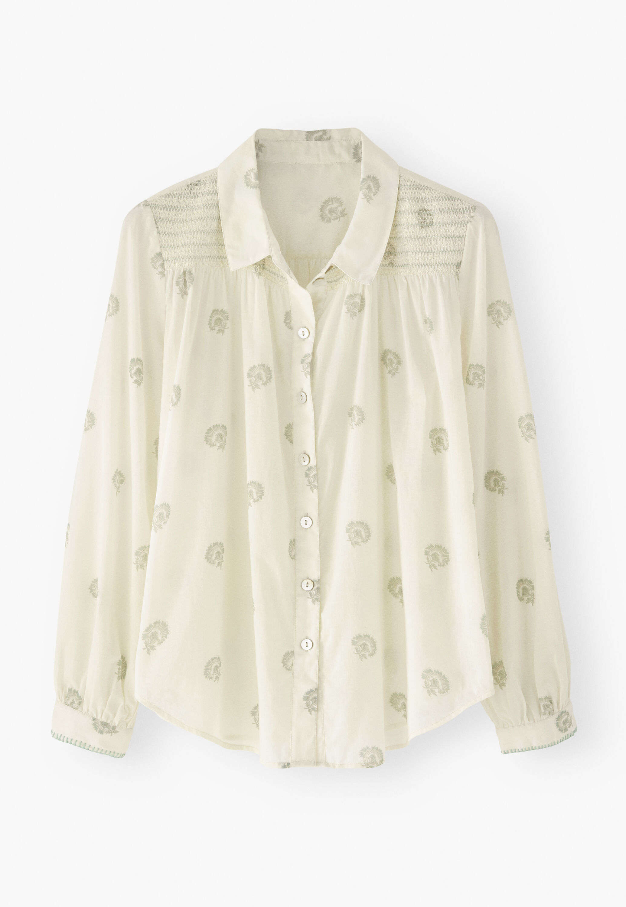 Bluse mit Kr&auml;useldetail