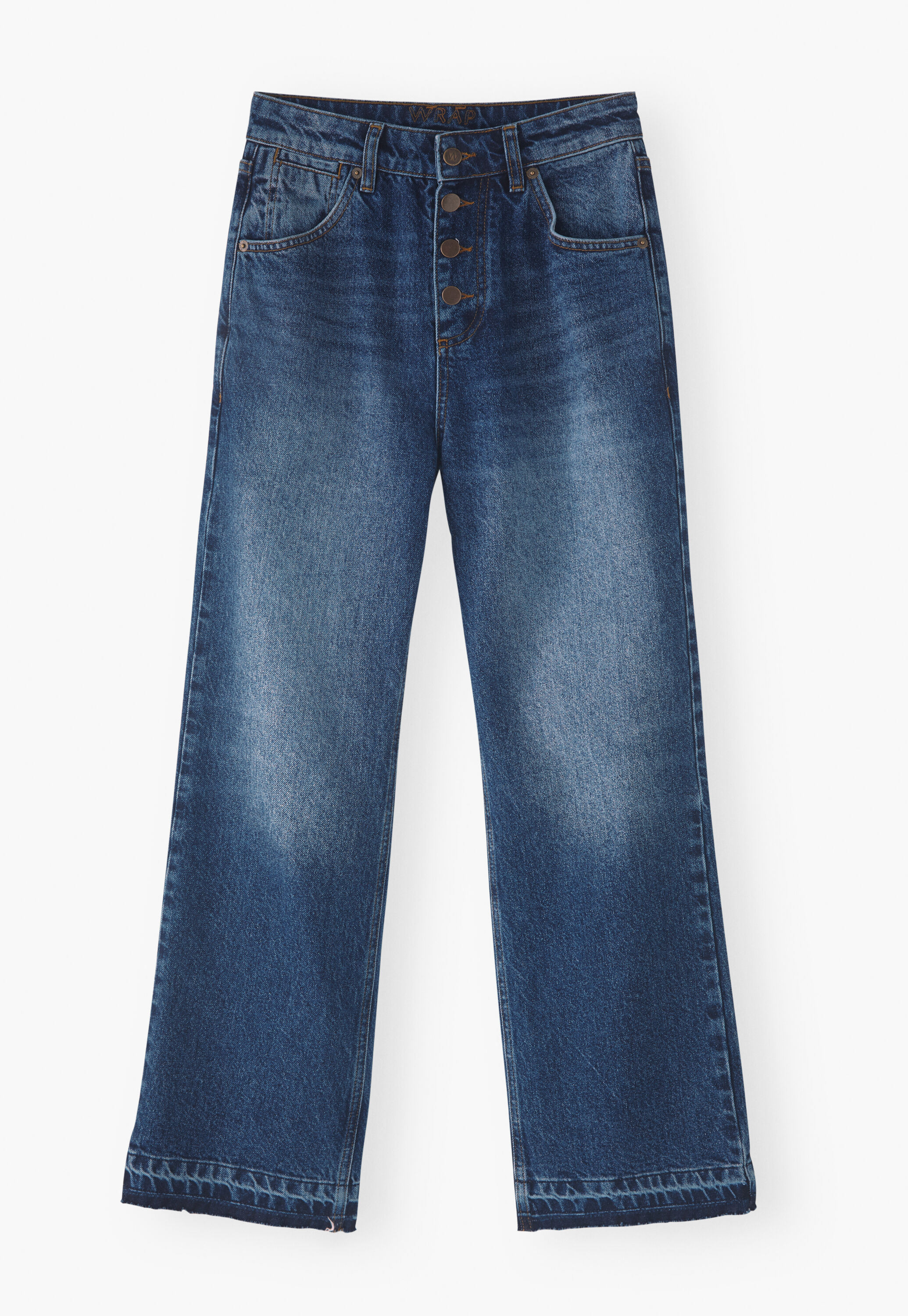 Jeans mit ausgelassenem Saum
